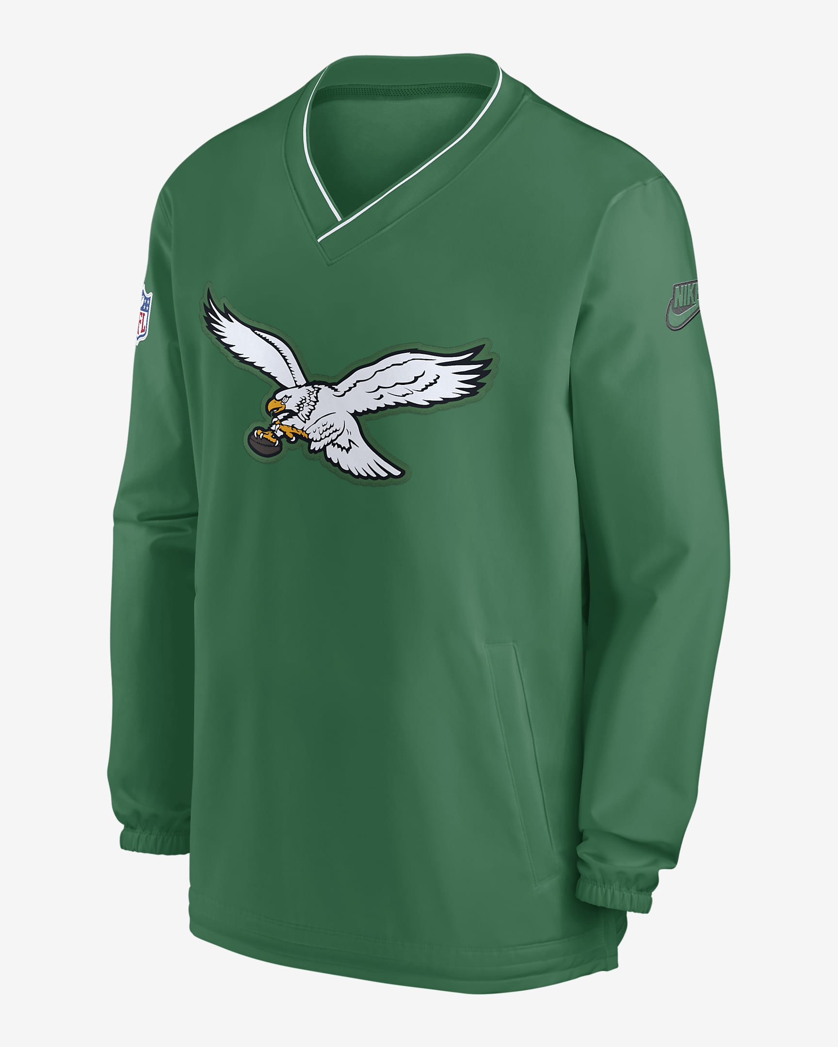 Philadelphia Eagles Logo Men's Nike NFL Long-Sleeve Windshirt - Green