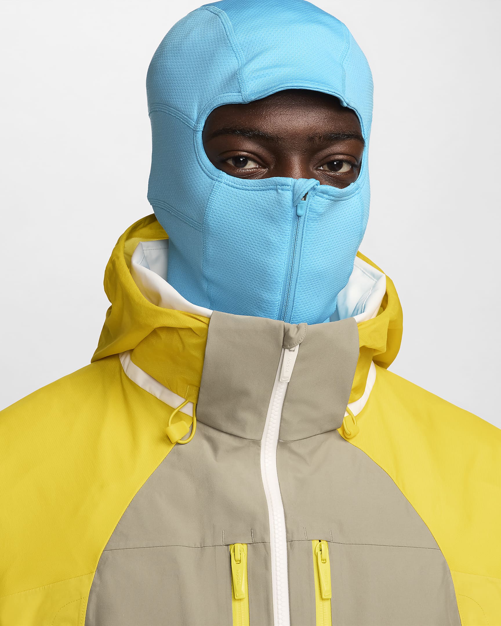 NOCTA L'ART Balaclava Tech Jacket - Khaki/Vivid Sulphur/Sail/Baltic Blue