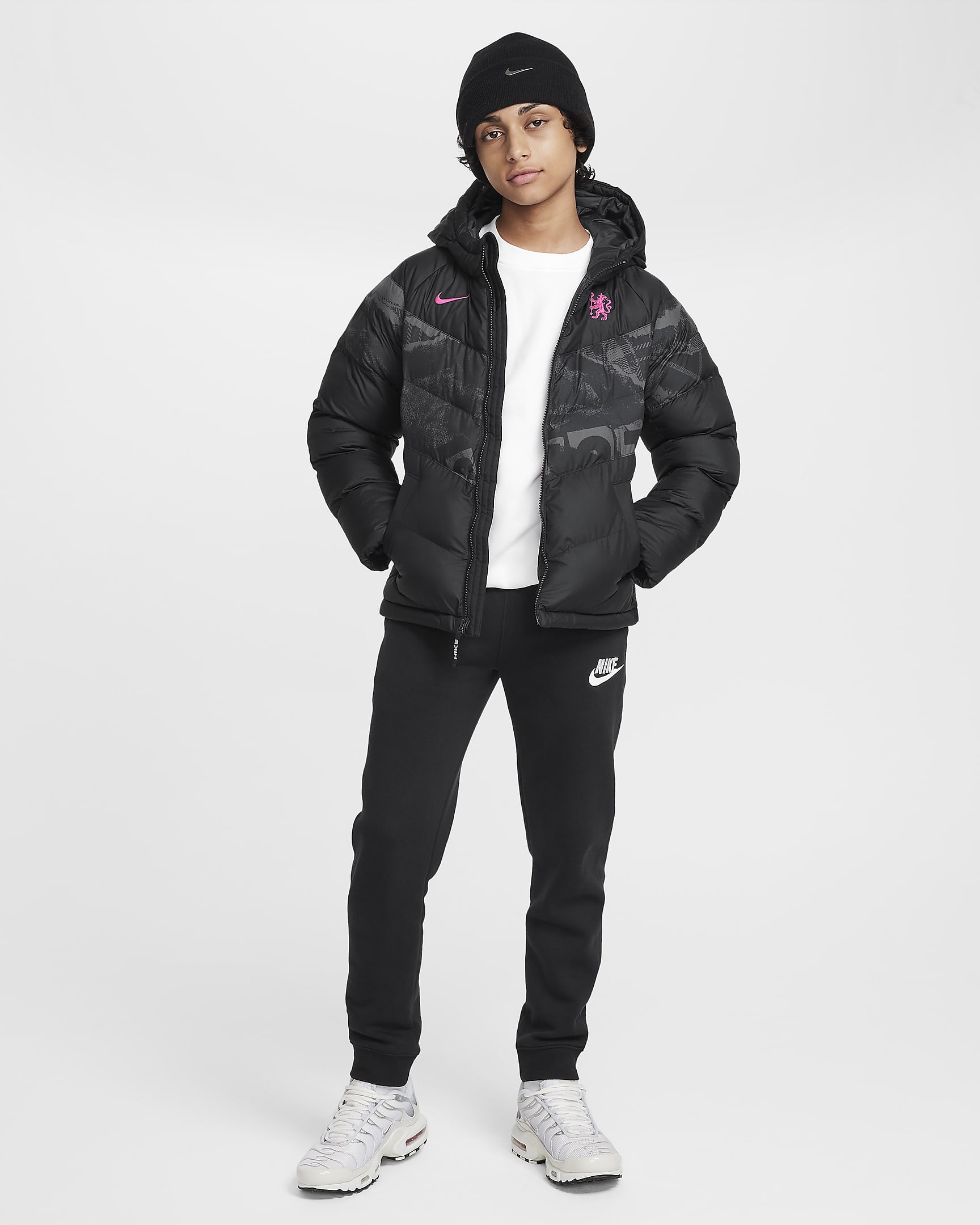 Veste à capuche et garnissage synthétique Nike Football Chelsea FC 3e tenue pour ado - Noir/Noir/Pink Prime