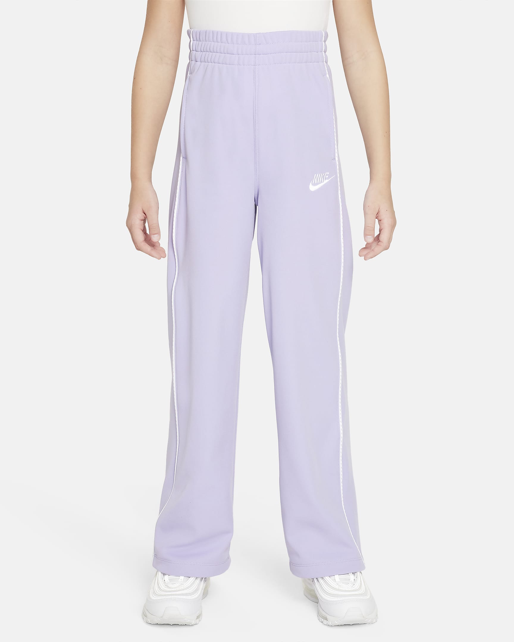 Nike Sportswear-tracksuit til større børn (piger) - Hydrangeas/Hydrangeas/hvid/hvid