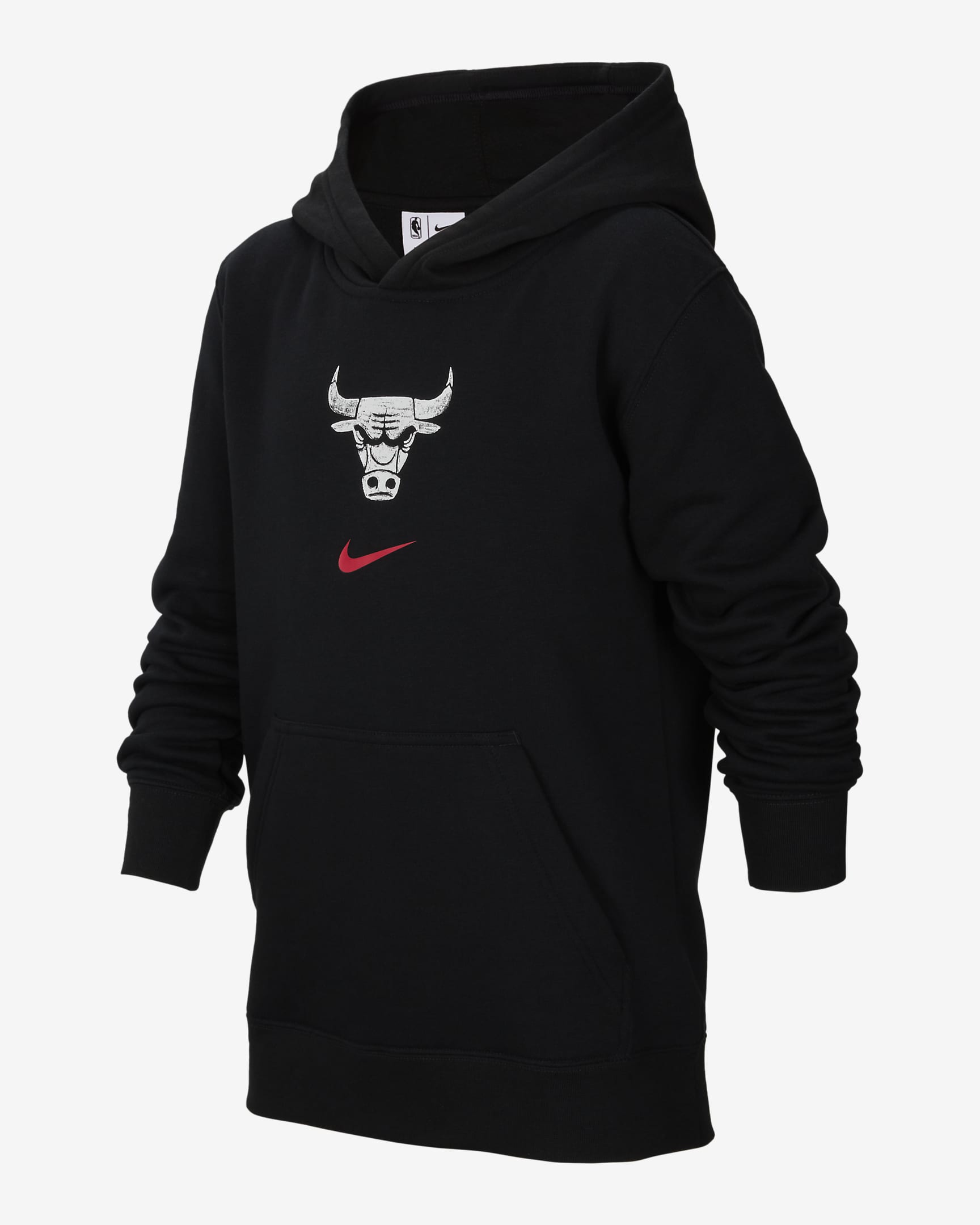 Chicago Bulls Club City Edition Older Kids' (Boys') Nike NBA Pullover Hoodie - Black