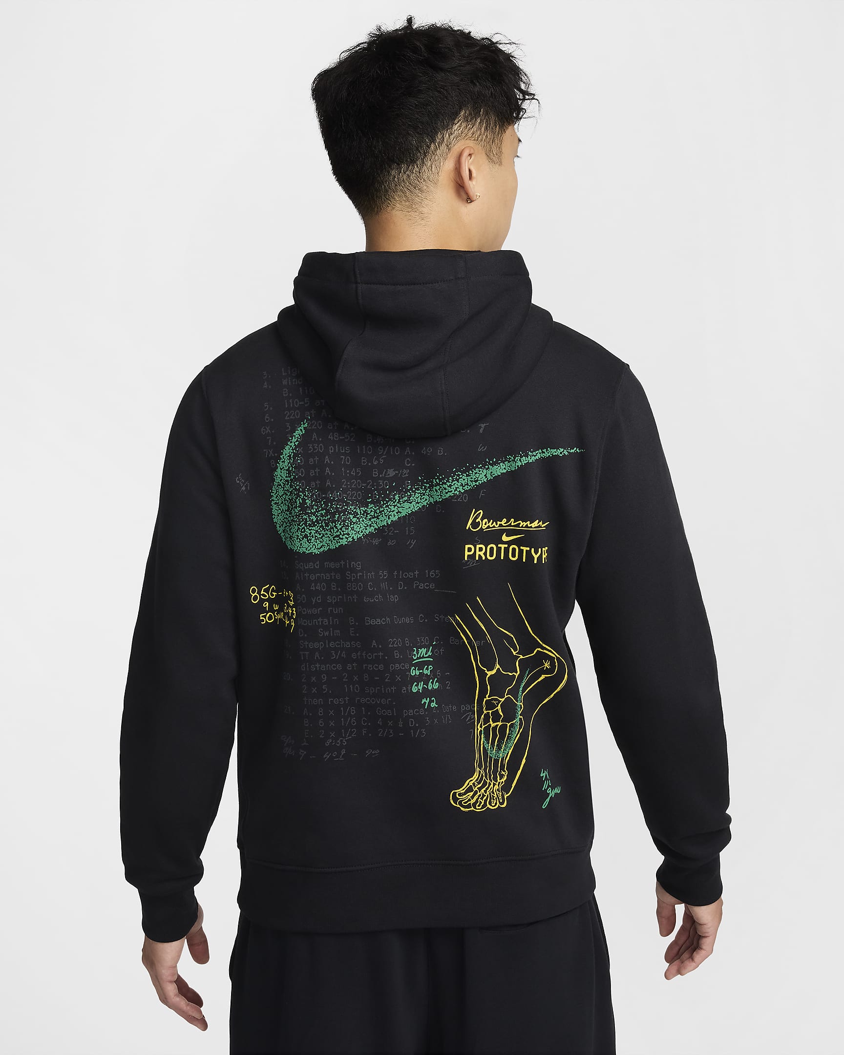 Nike Sportswear Club Fleece Men's Pullover Hoodie - Black/Black/Malachite