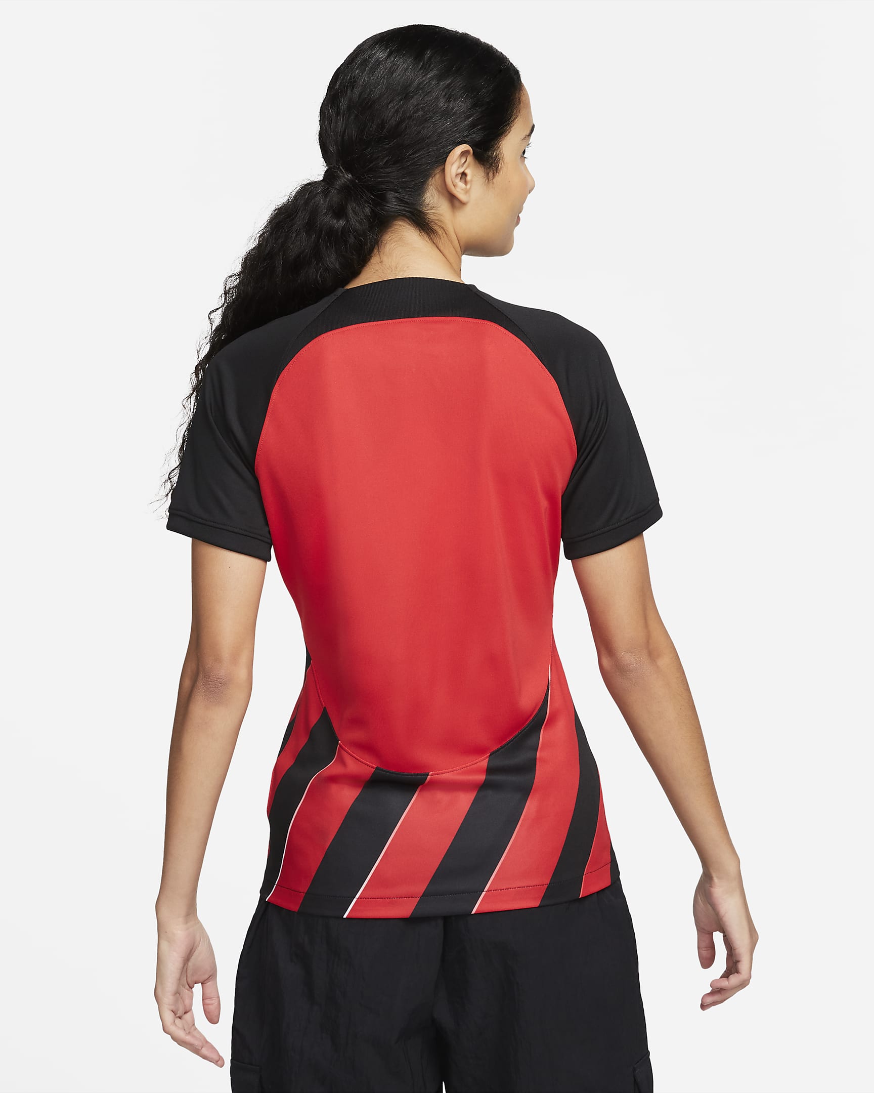 Eintracht Frankfurt 2023/24 Stadium hazai Nike Dri-FIT női futballmez - Fekete/University Red/Fehér