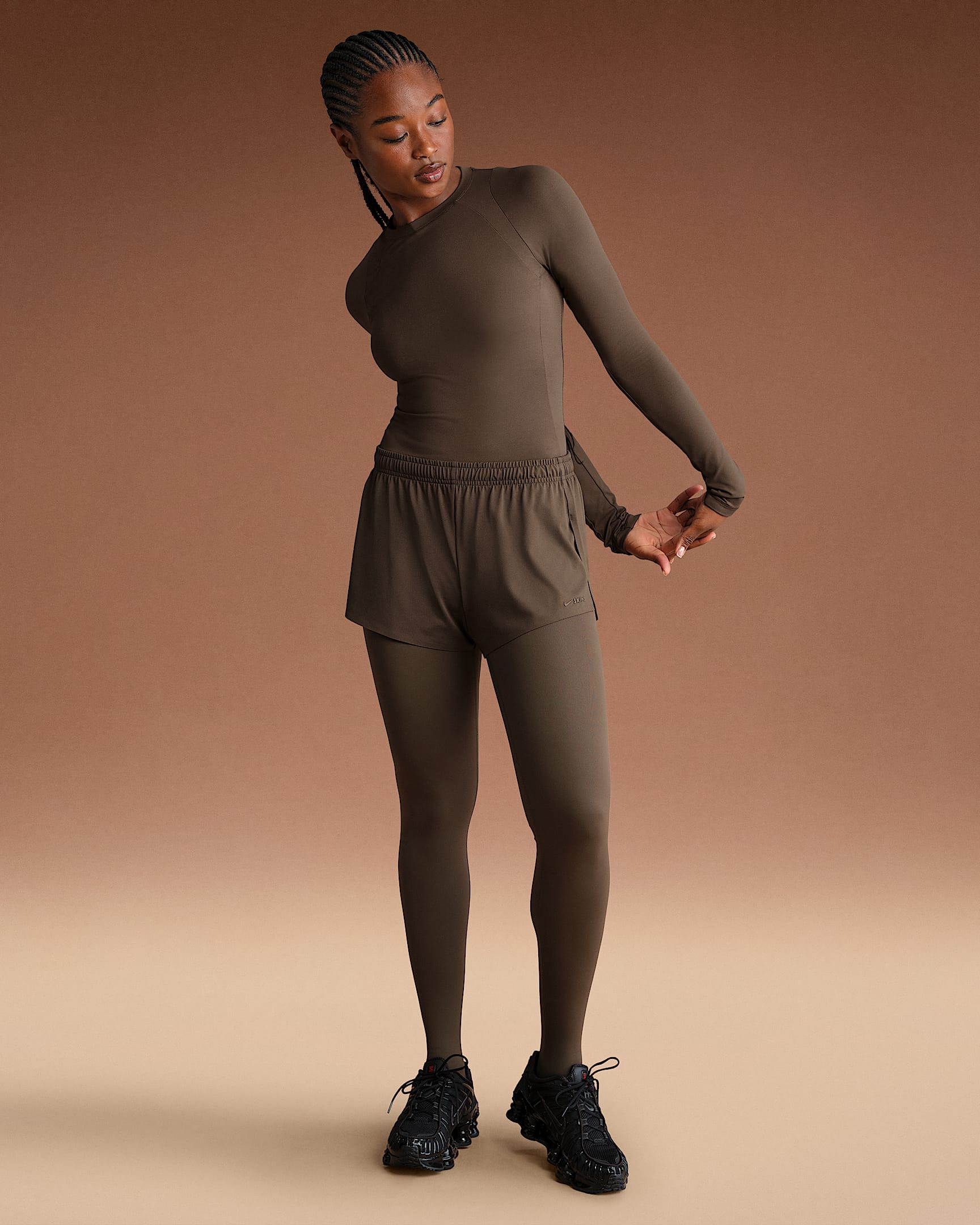 NikeSKIMS Airy Women's Mini Shorts - NSKM DARK SEPIA