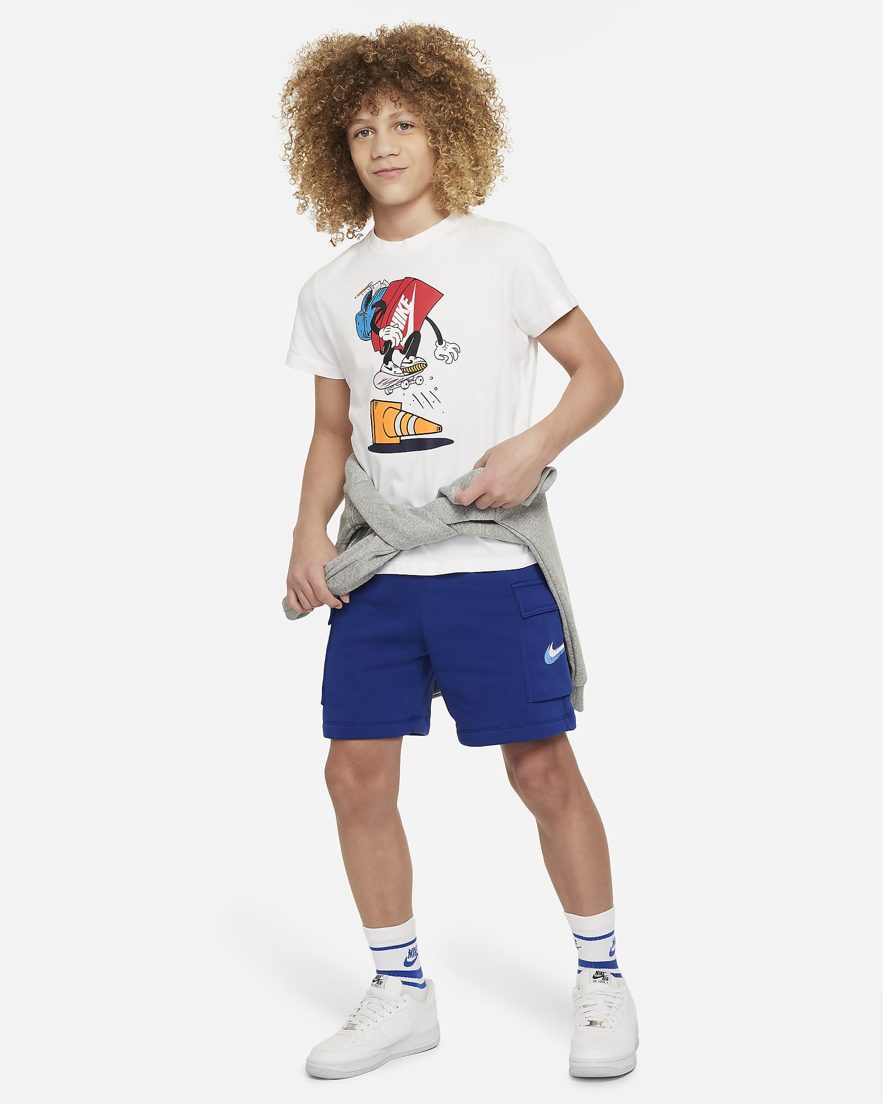 Shorts in fleece Nike Sportswear Standard Issue – Ragazzo - Deep Royal Blue