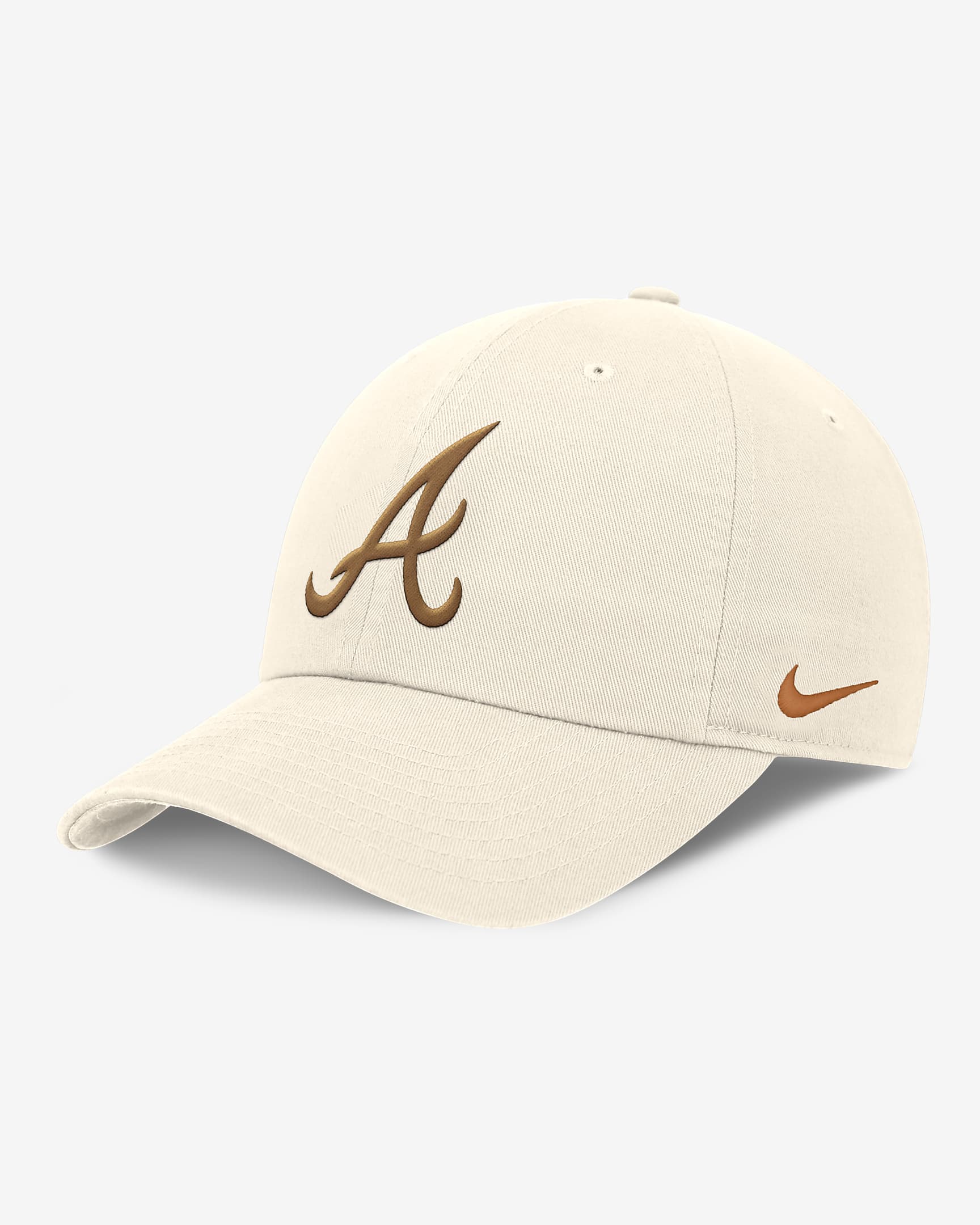 Atlanta Braves Dunk Club Men's Nike MLB Adjustable Hat - Pale Ivory