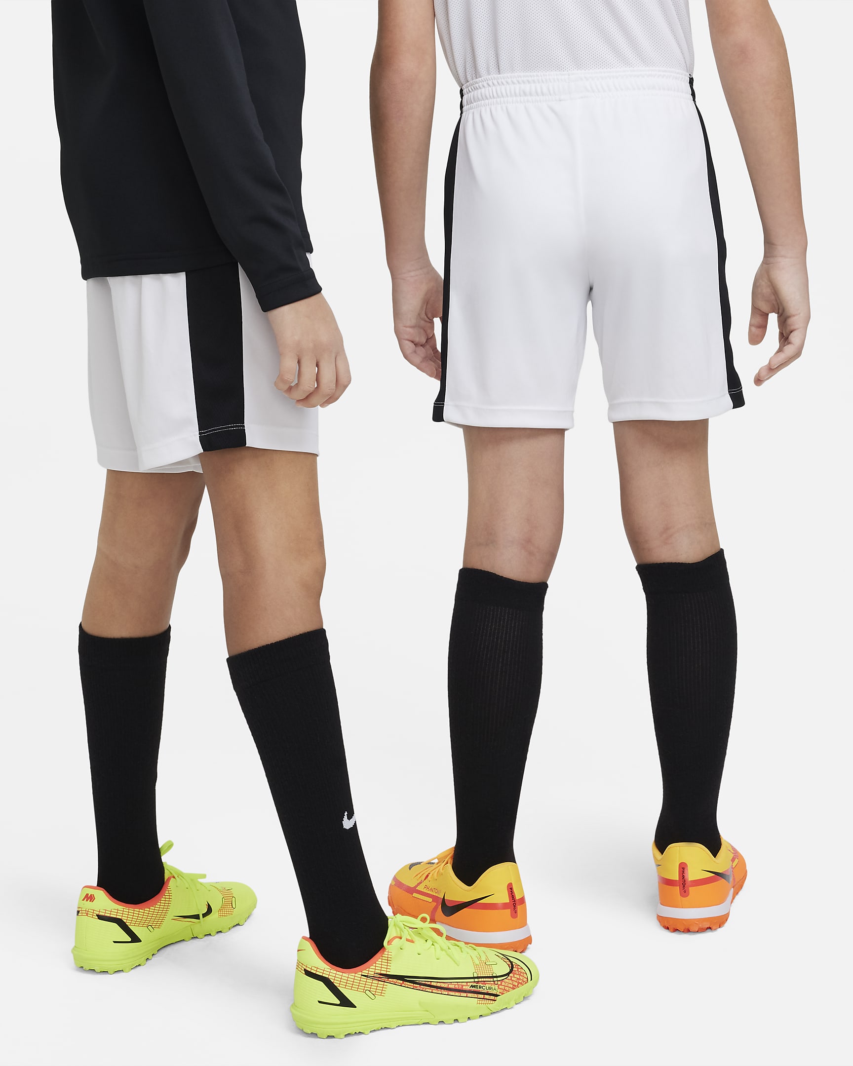 Nike Dri-FIT Academy23 fotballshorts til barn - Hvit/Svart/Svart