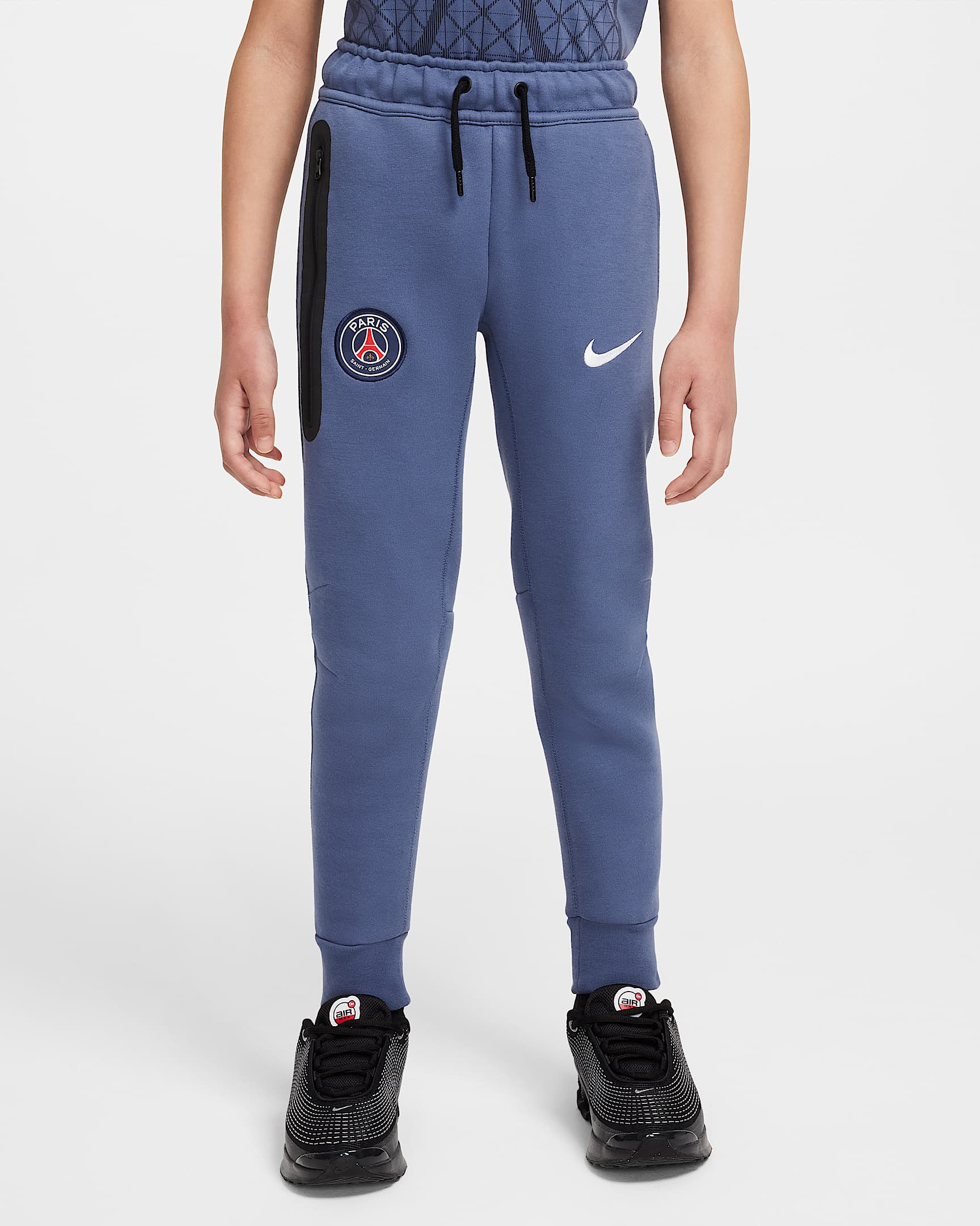 Paris Saint-Germain Tech Nike Fleece Genç Çocuk (Erkek) Futbol Eşofman Altı - Diffused Blue/Beyaz