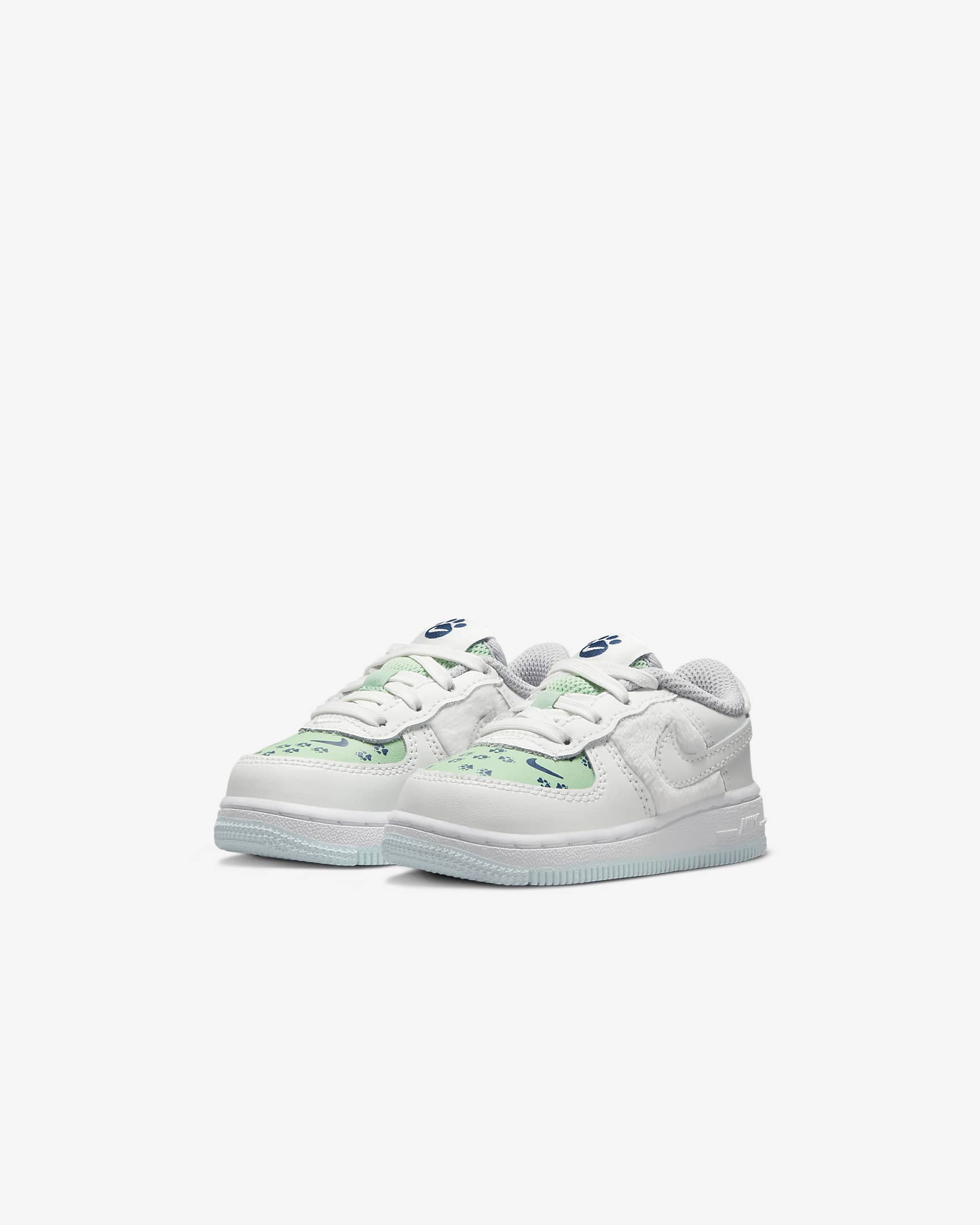 Nike Force 1 Low SE Baby/Toddler Shoes - Summit White/Wolf Grey/Enamel Green/Summit White