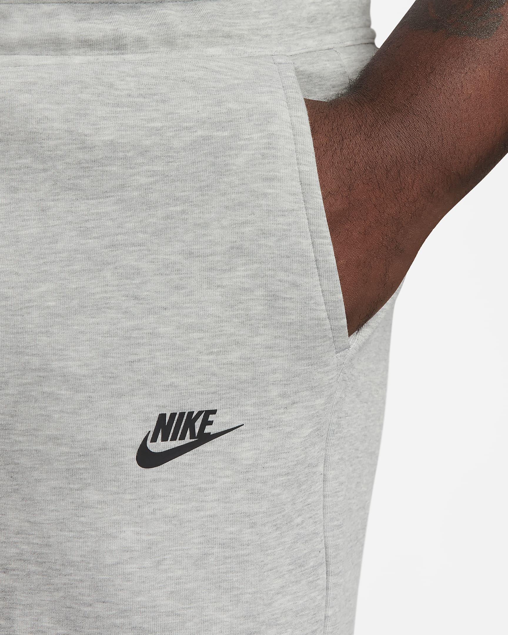 Short Nike Sportswear Tech Fleece pour homme - Dark Grey Heather/Noir