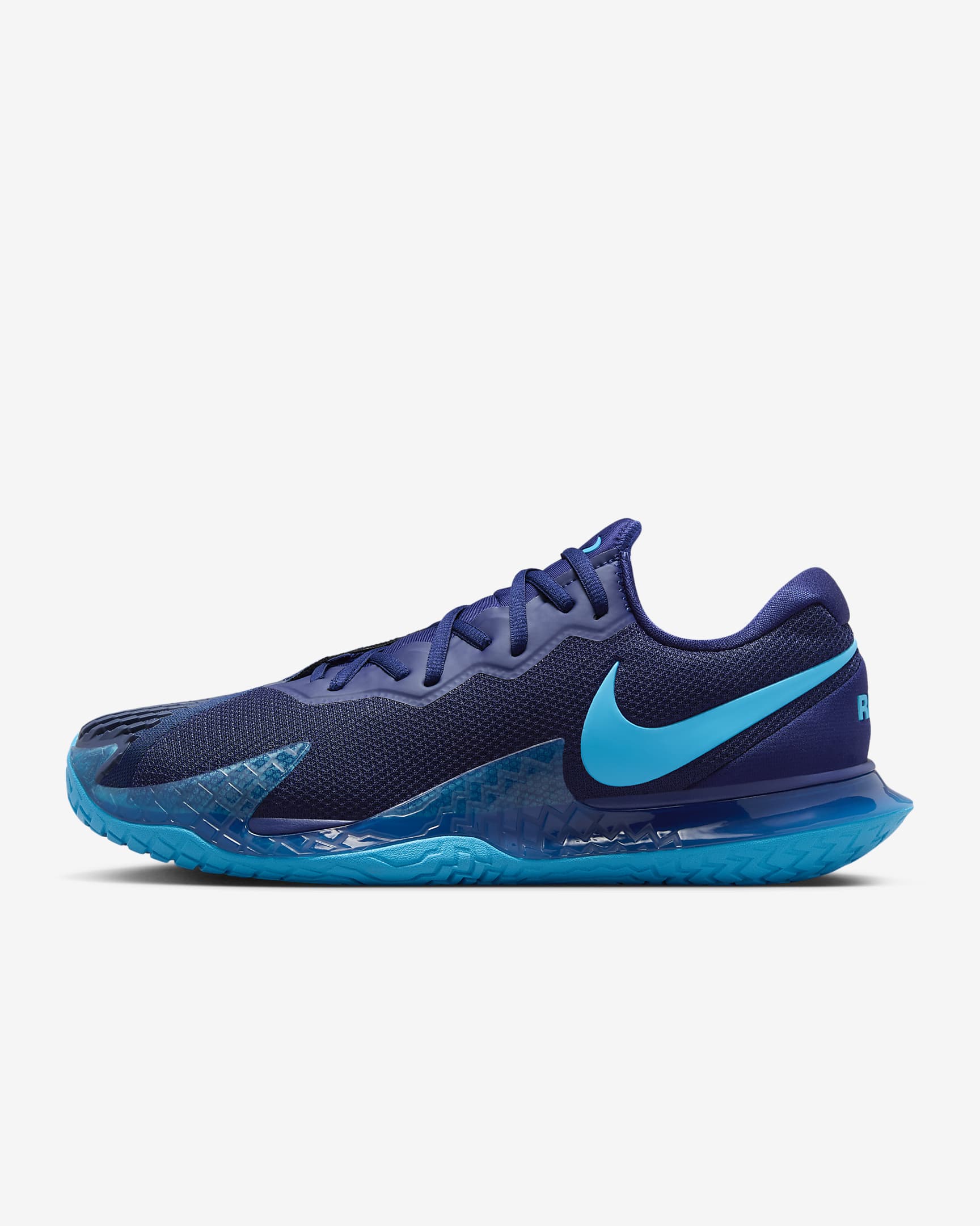 NikeCourt Zoom Vapor Cage 4 Rafa Men's Hard Court Tennis Shoes - Blue Void/Blue Void/Laser Blue