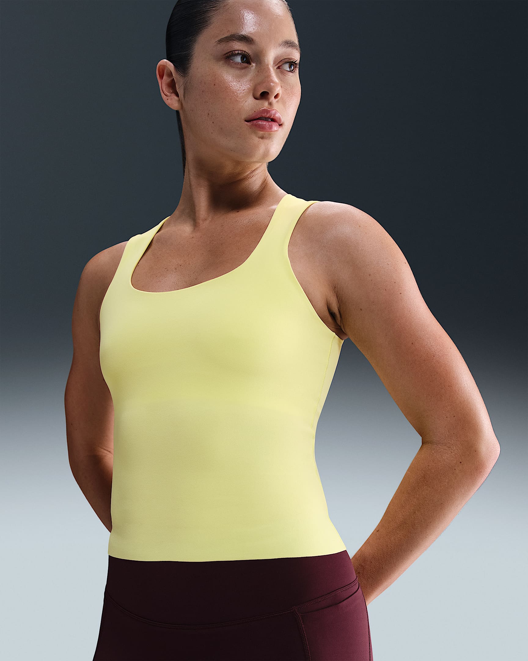 Nike Zenvy Women's Dri-FIT Tank Top - Light Citron
