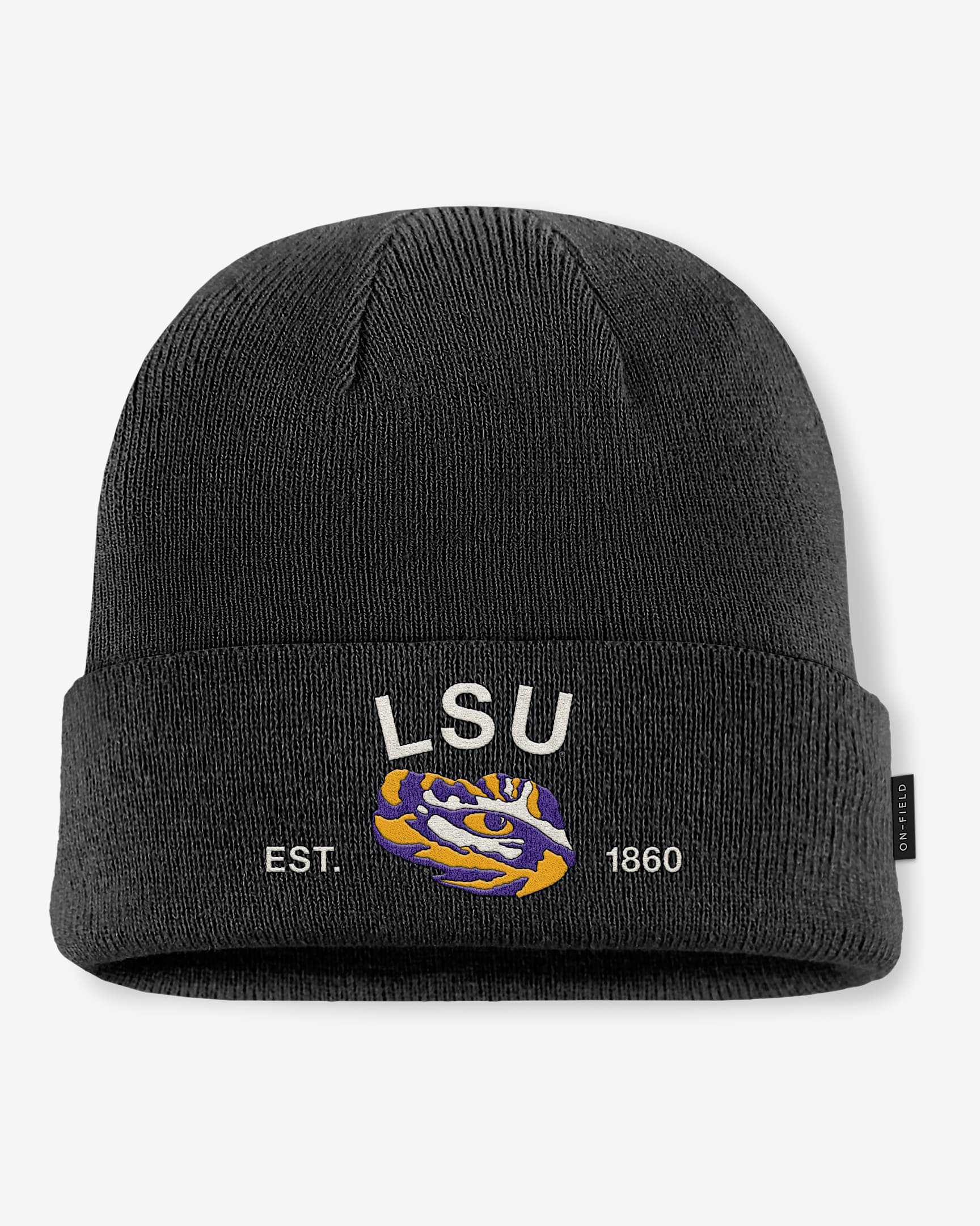 LSU 2025 Military Appreciation Men's Nike College Cuffed Beanie - Black