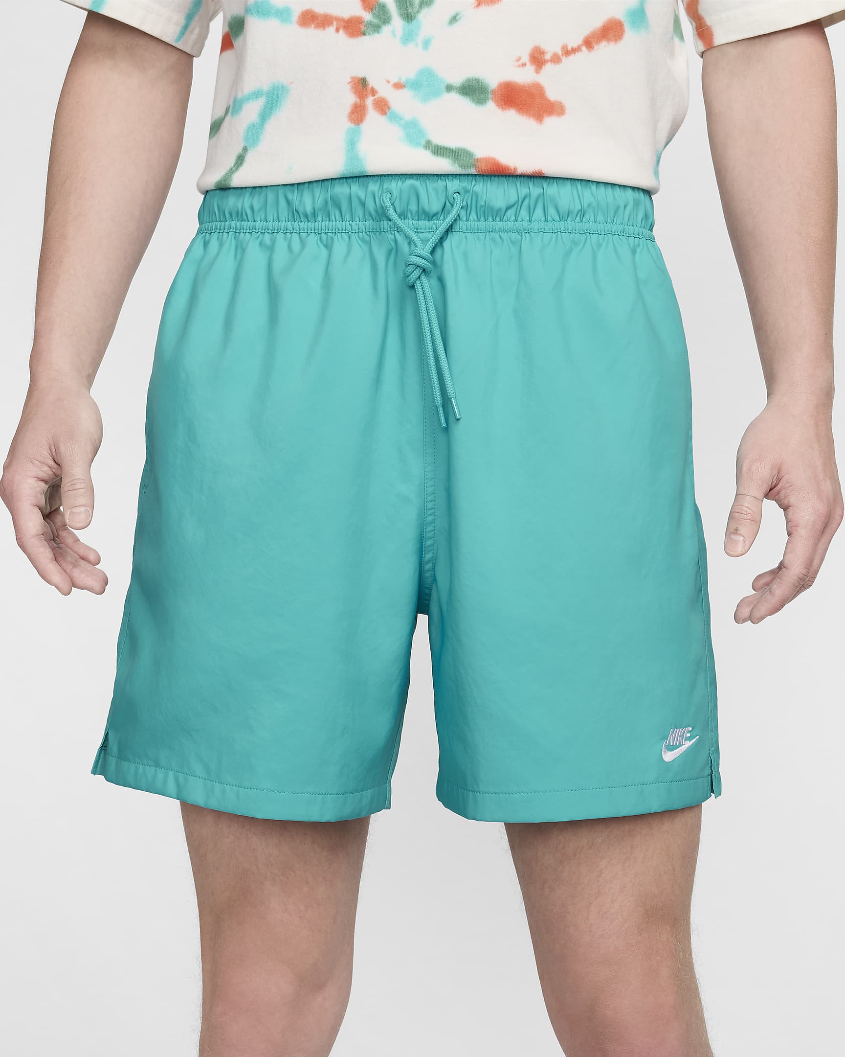 Shorts Flow in tessuto Nike Club – Uomo - Dusty Cactus/Bianco