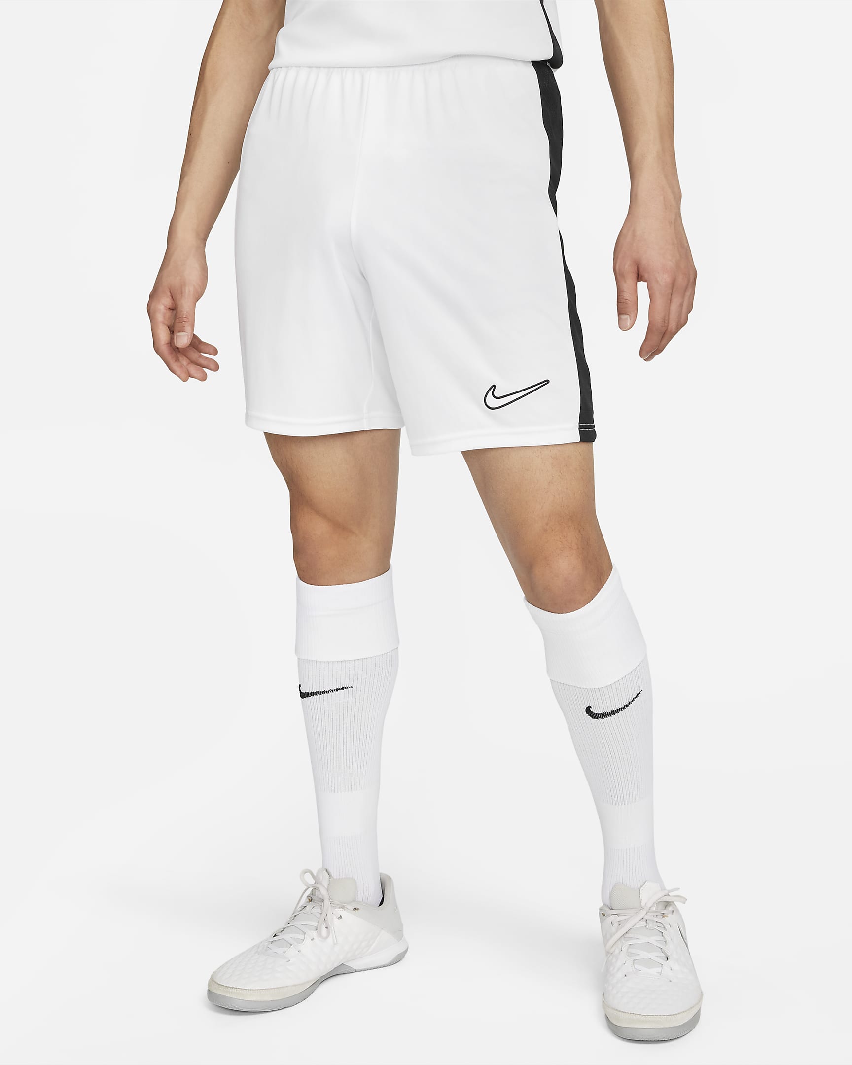 ナイキ Dri-FIT アカデミー メンズ サッカーショートパンツ - ホワイト/ブラック/ブラック