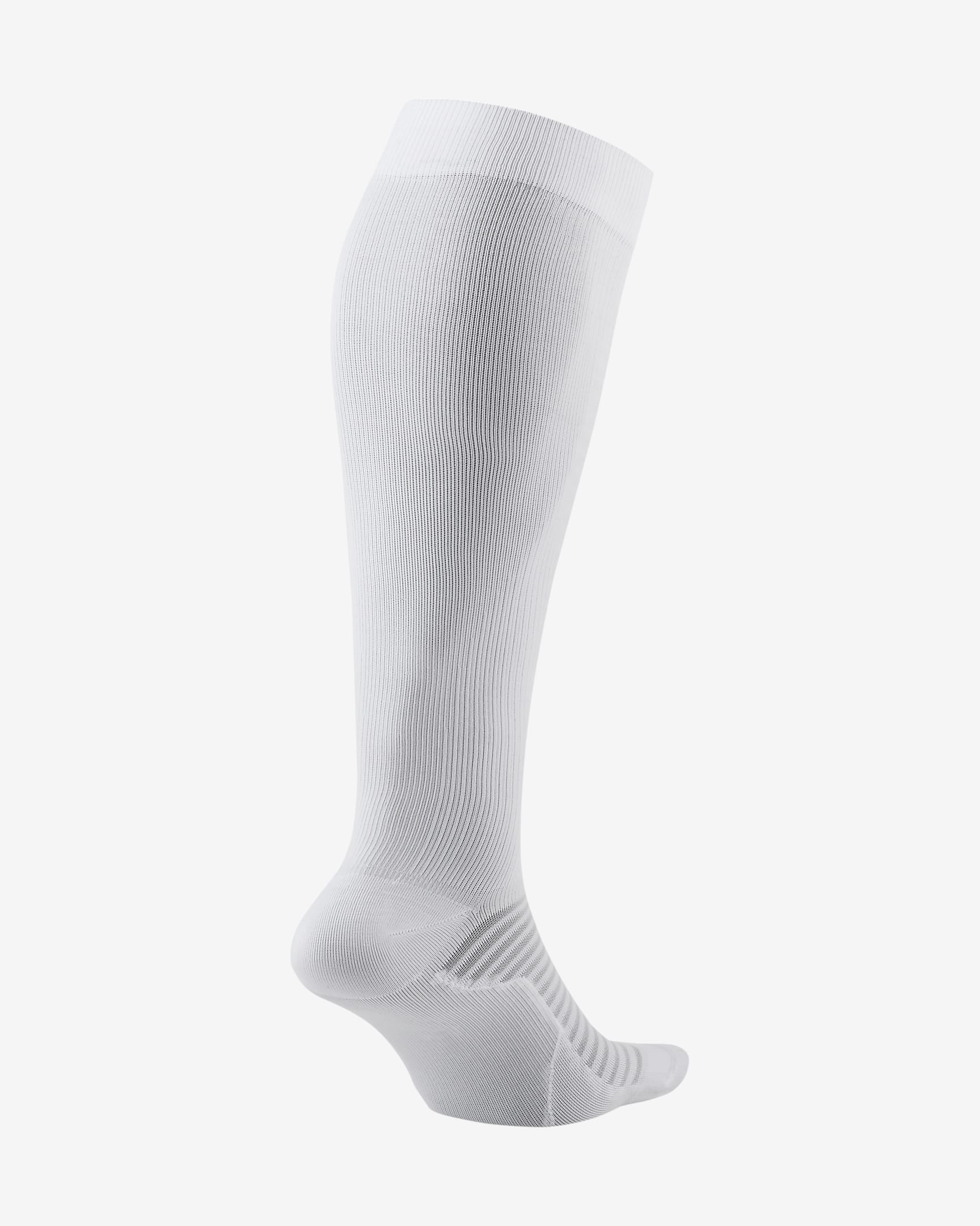 Nike Spark Lightweight Over-The-Calf Compression Running Socks - White/Reflect Silver