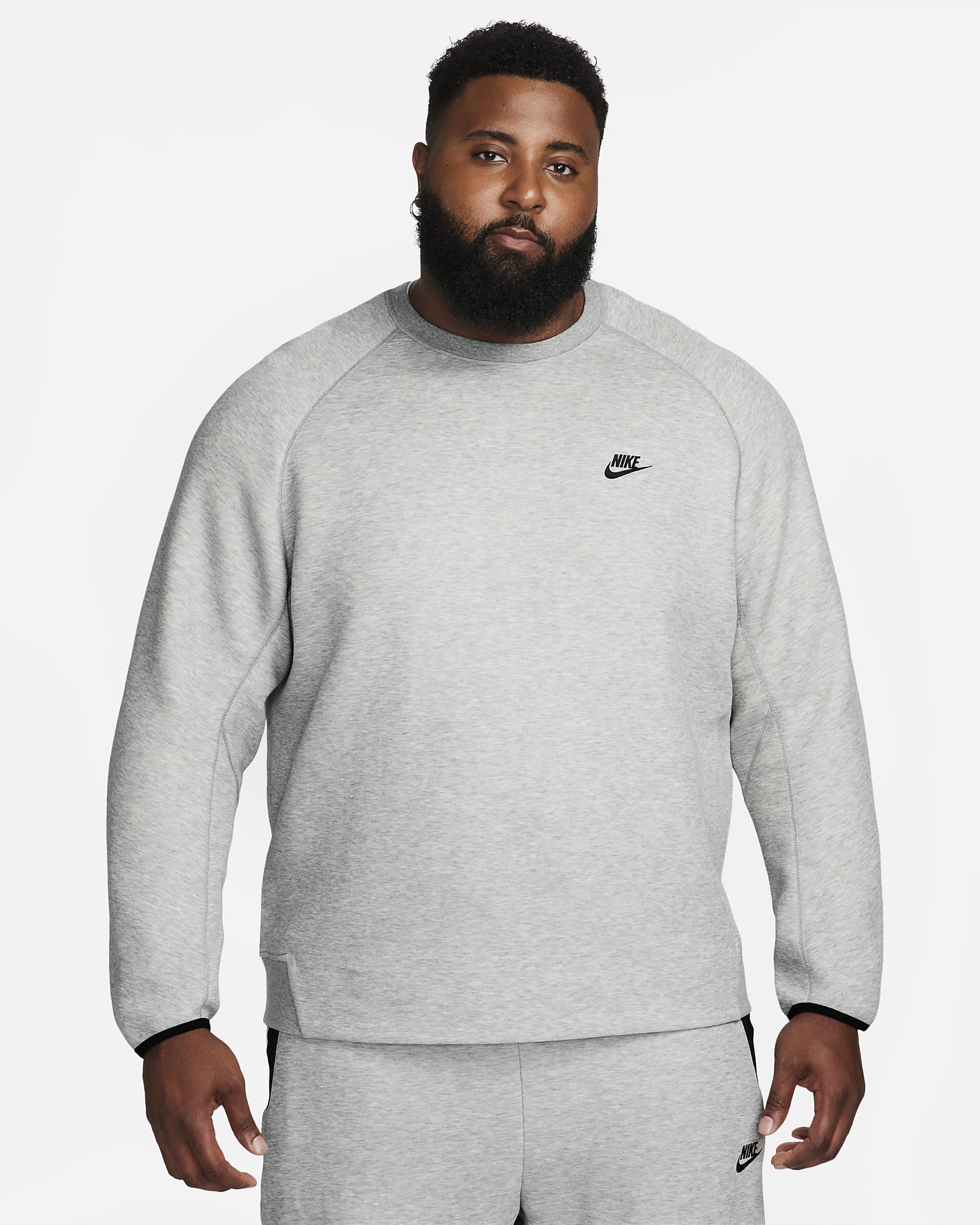 Haut Nike Sportswear Tech Fleece pour homme - Dark Grey Heather/Noir