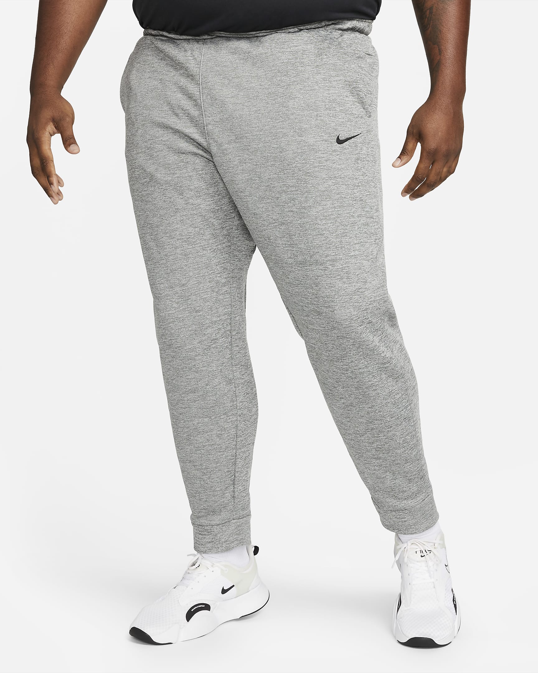 Pantalon de fitness fuselé Therma-FIT Nike Therma pour homme - Dark Grey Heather/Particle Grey/Noir