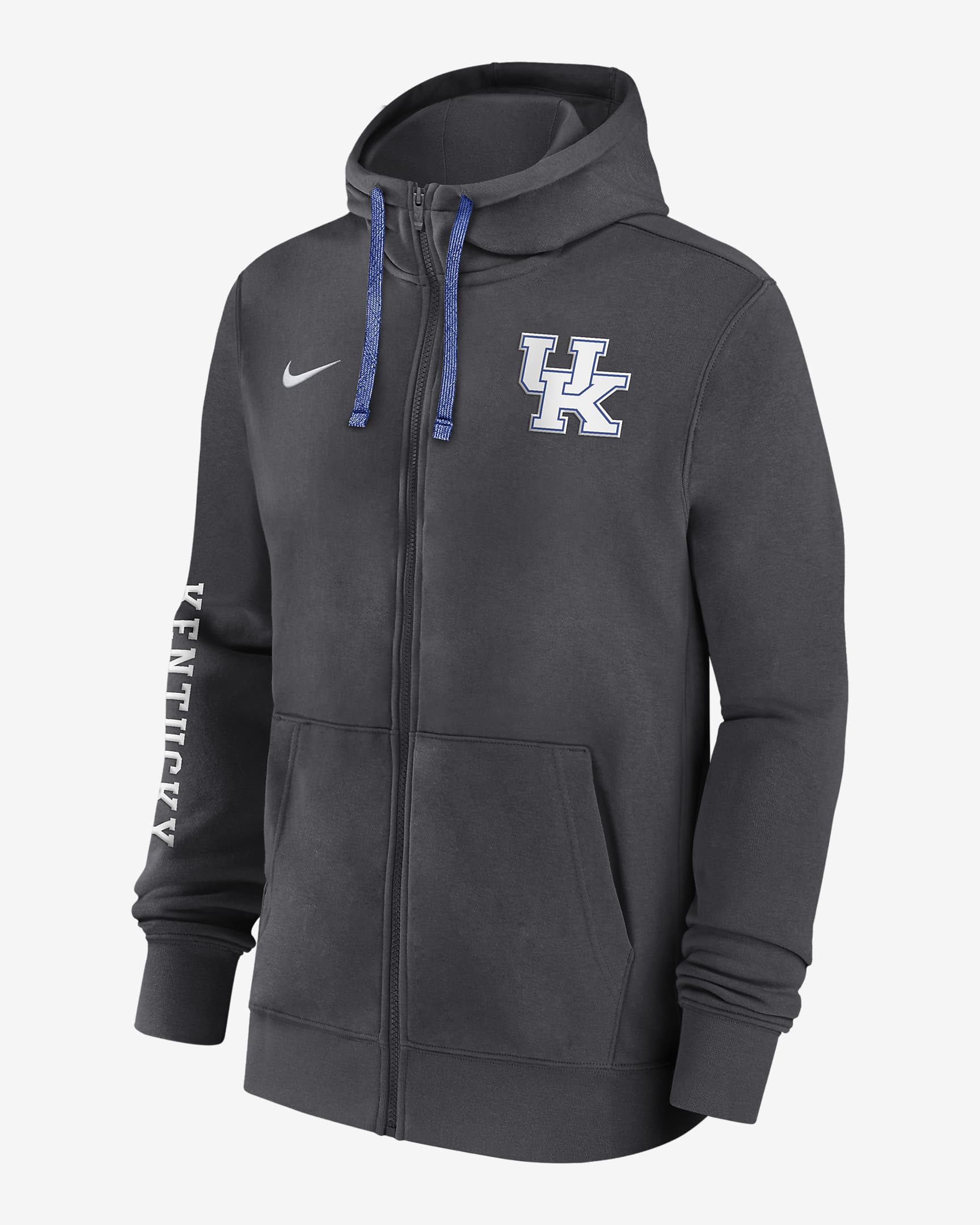 Kentucky Wildcats Sideline Team Issue Men's Nike College Full-Zip Hoodie - Anthracite