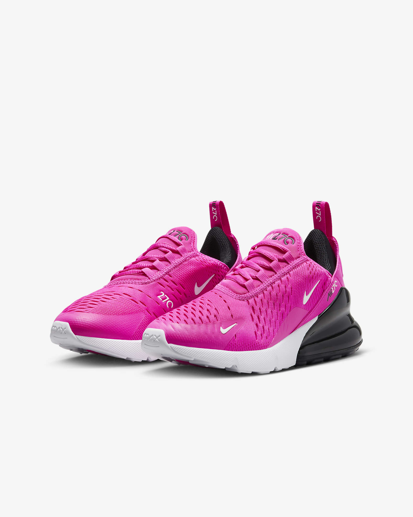 Nike Air Max 270 Big Kids' Shoes - Laser Fuchsia/Black/White/Summit White