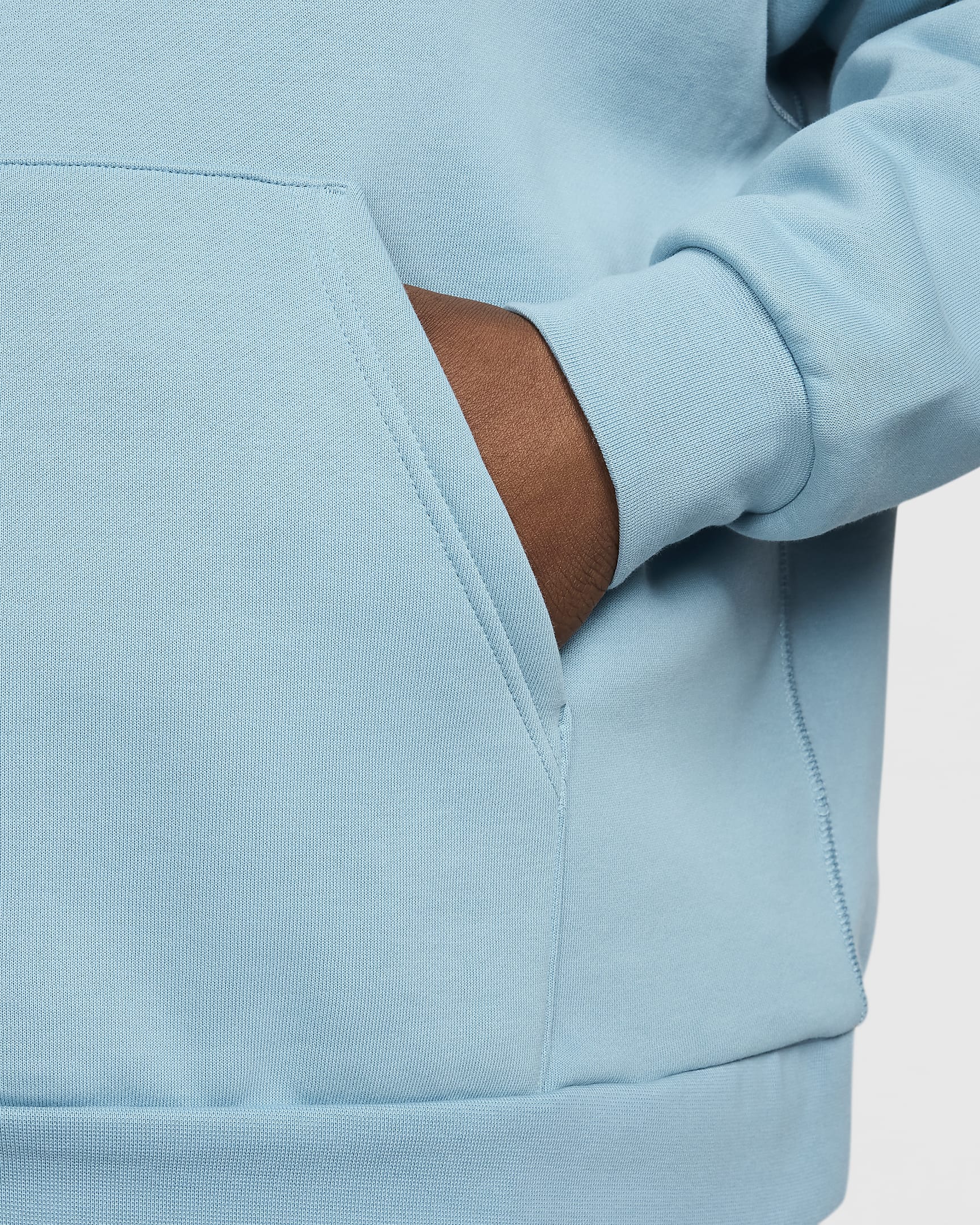 Nike SB Fleece Pullover Skate Hoodie - Denim Turquoise/White