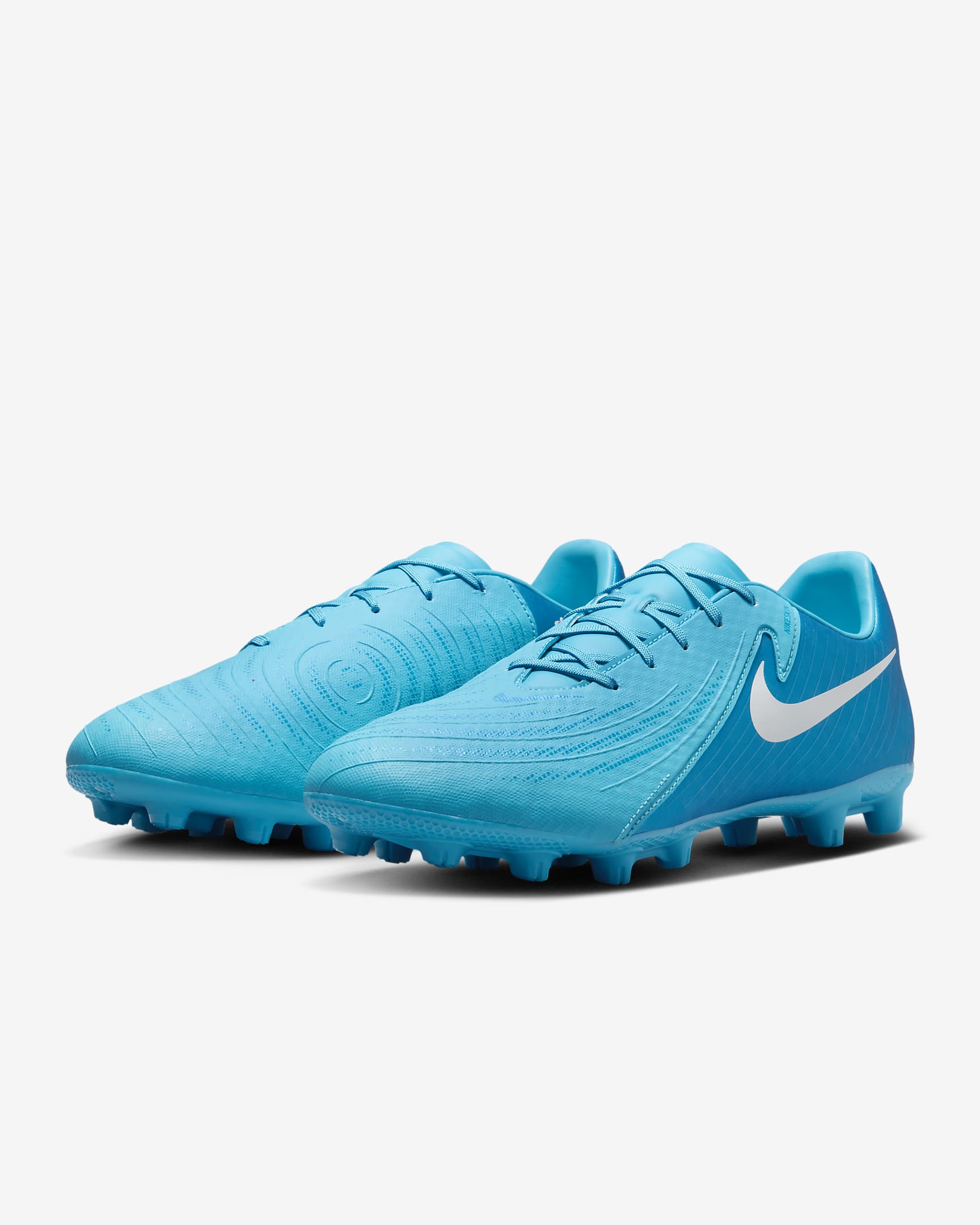 Nike Phantom GX 2 Academy HG Low-Top Soccer Cleats - Blue Fury/White