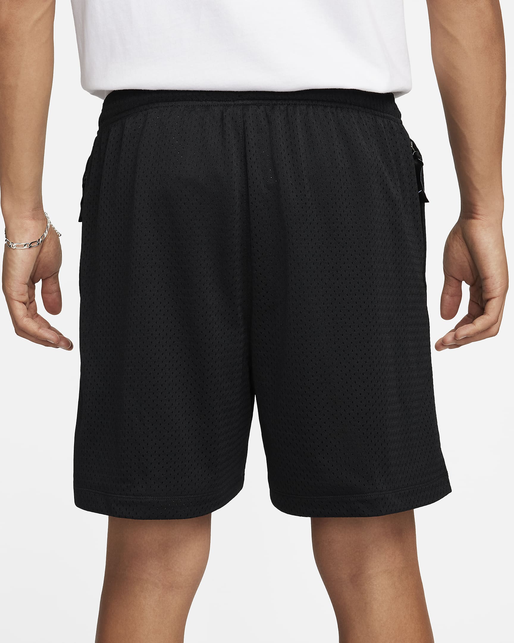 Short en mesh Nike Sportswear Swoosh pour homme - Noir/Blanc