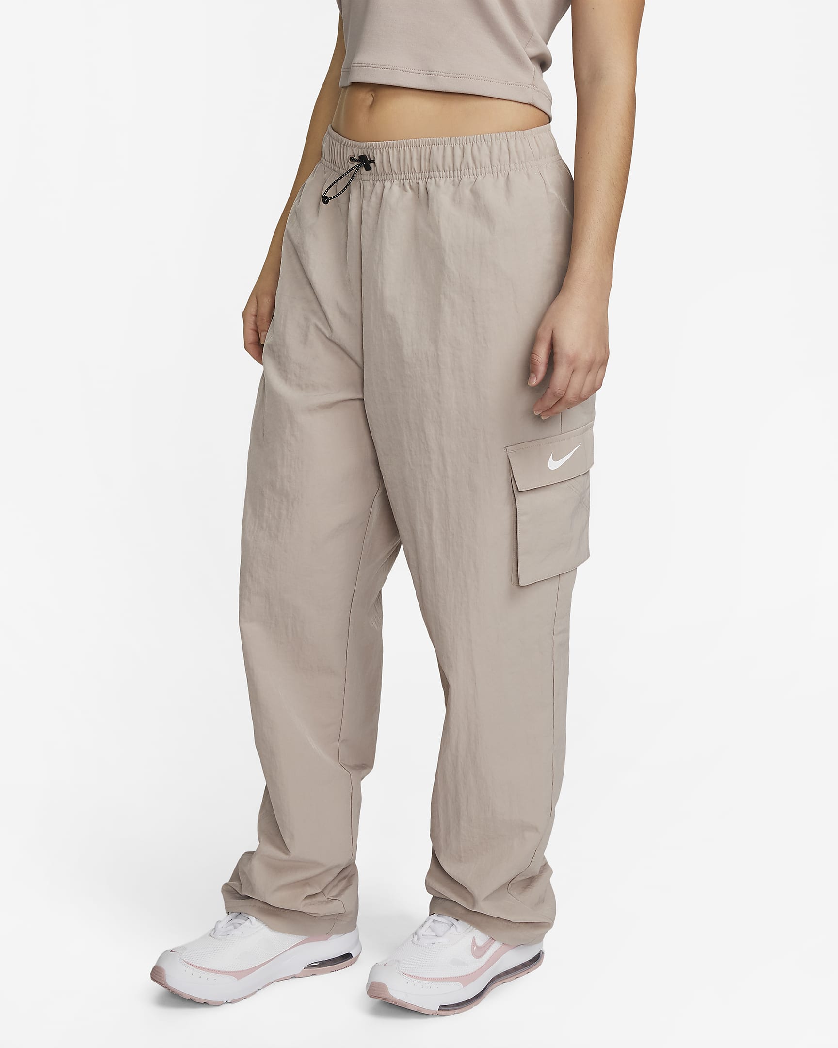 Nike Sportswear Essential Womens High Rise Woven Cargo Trousers Nike Sa