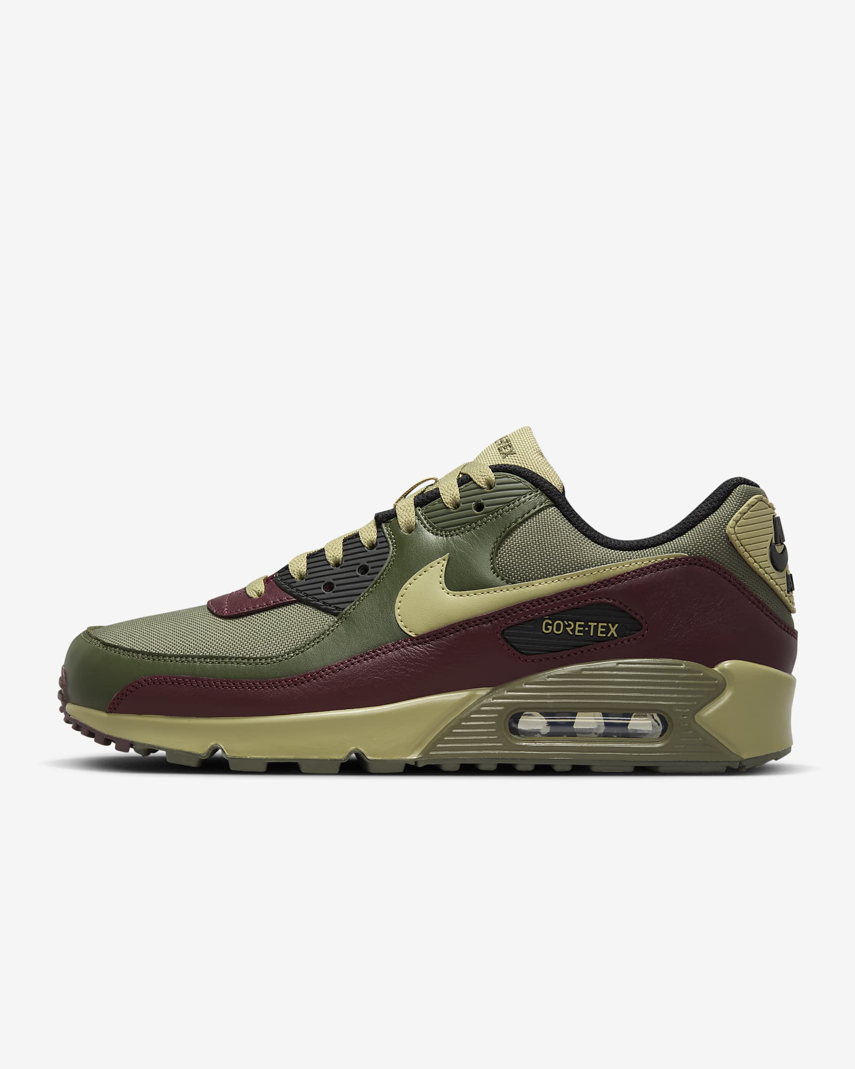 Nike Air Max 90 GORE-TEX Herrenschuh - Medium Olive/Cargo Khaki/Burgundy Crush/Neutral Olive