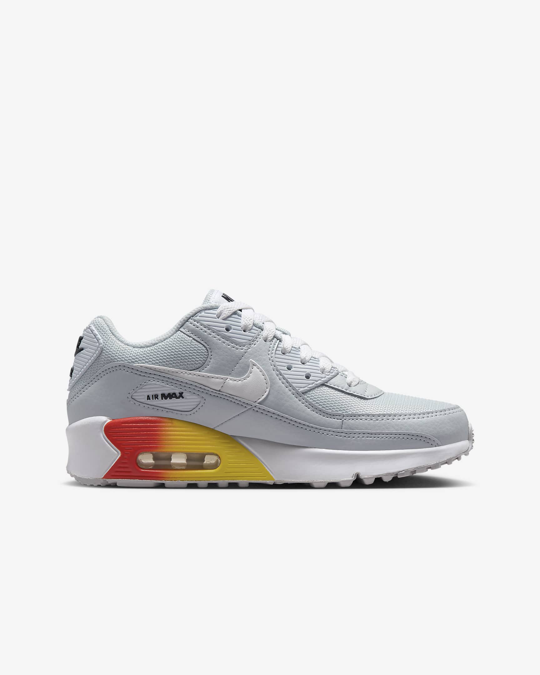 Buty dla dużych dzieci Nike Air Max 90 - Pure Platinum/Cosmic Clay/Lightning/Biel