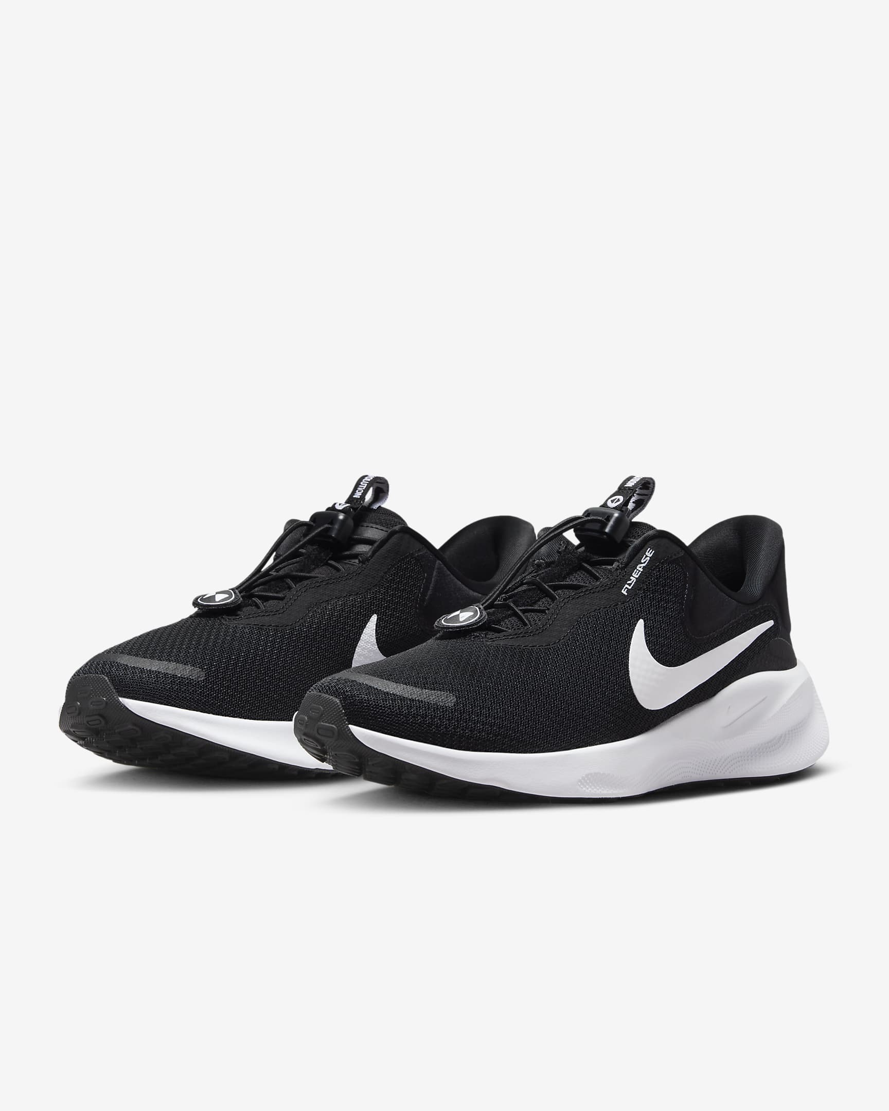 Nike Revolution 7 EasyOn Men's Road Running Shoes - Black/White