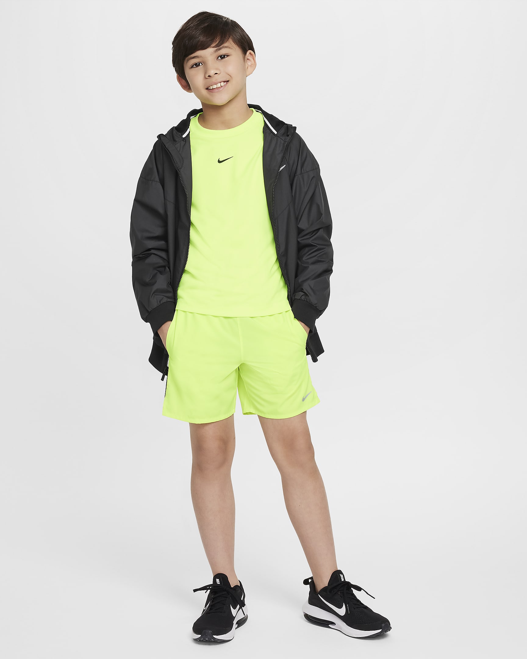 Nike Dri-FIT Challenger Older Kids' (Boys') Training Shorts - Volt/Black