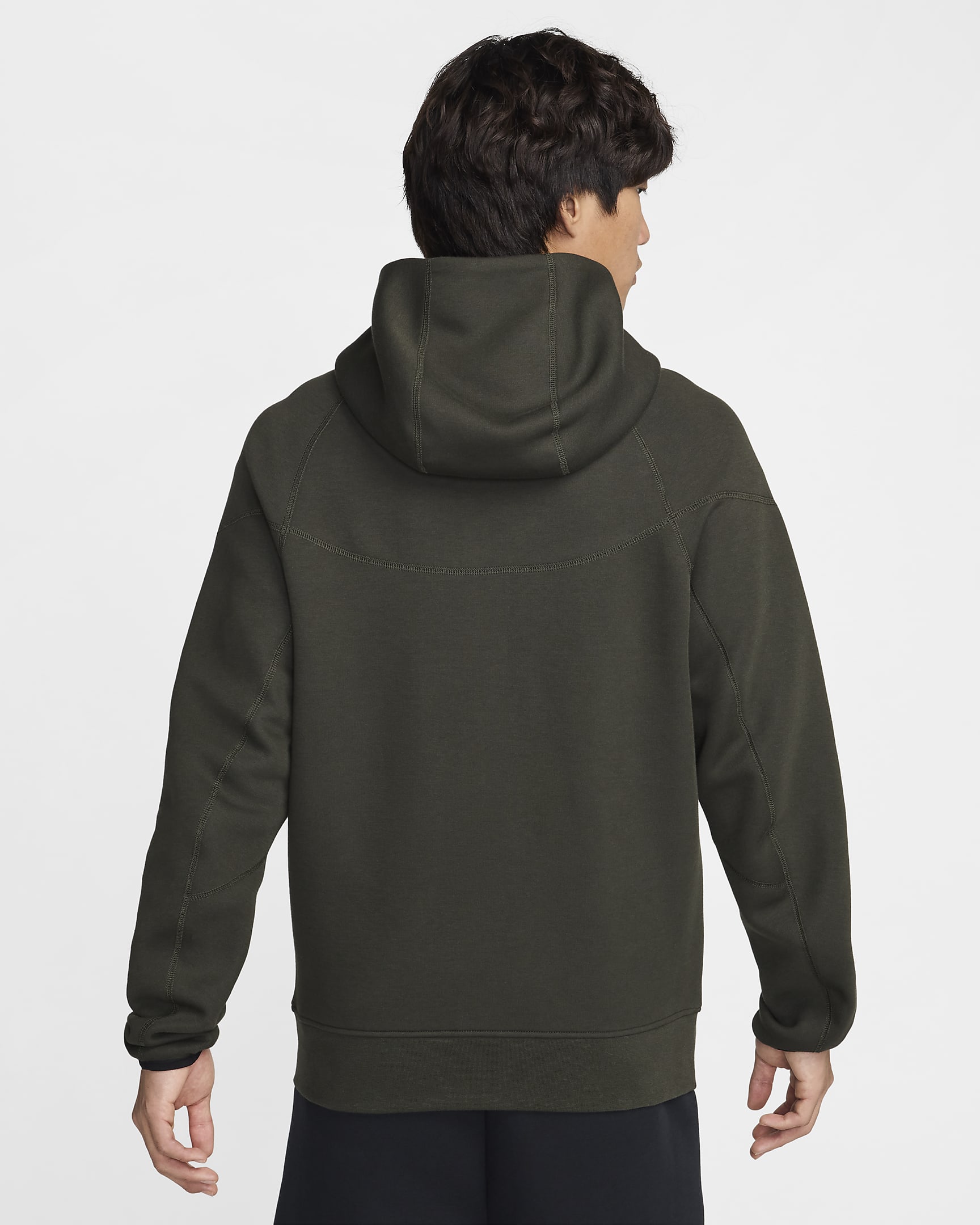 Męska kurtka piłkarska z zamkiem na całej długości Nike Tottenham Hotspur Tech Fleece Windrunner (wersja trzecia) - Sequoia/Enamel Green