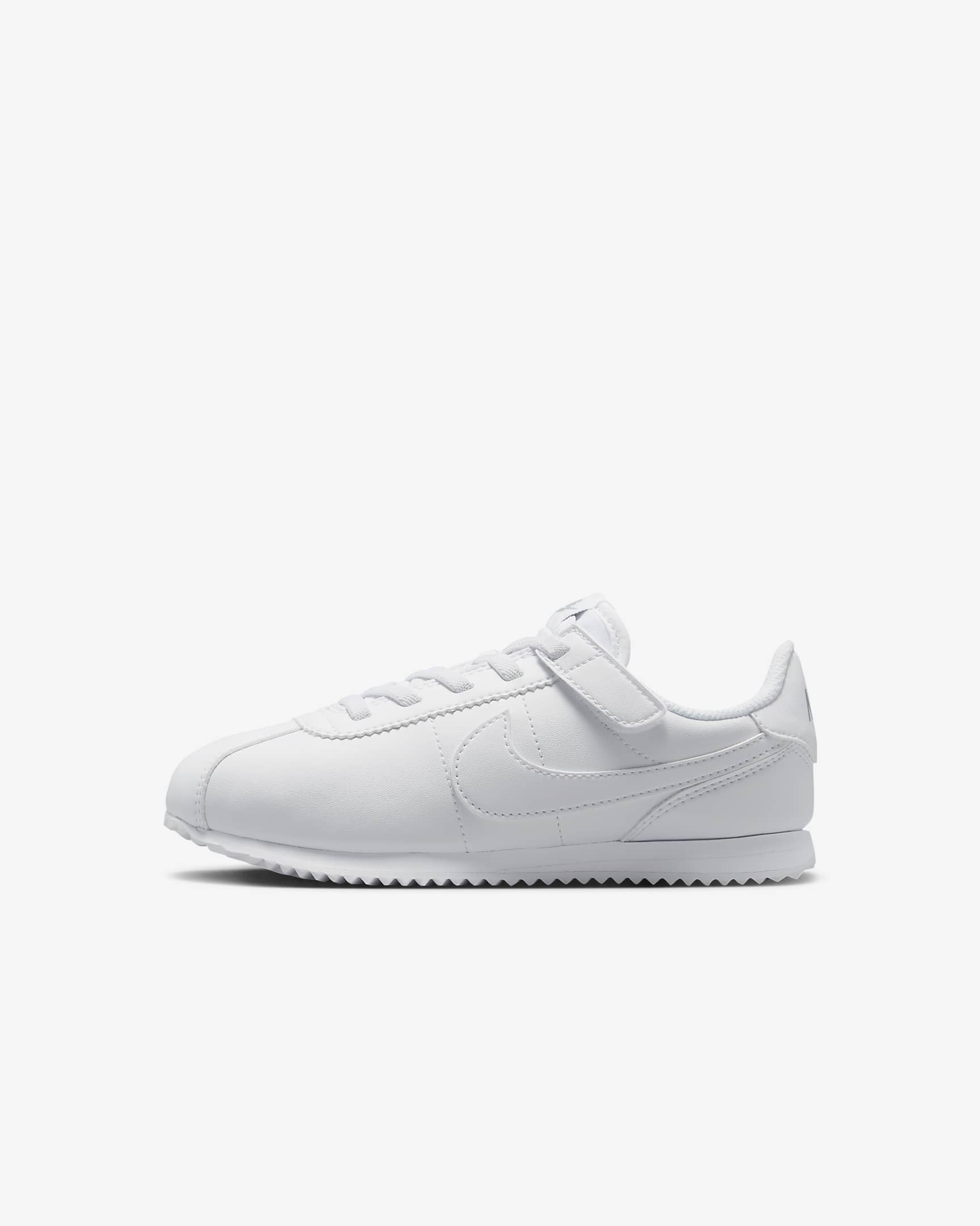 Tenis para niños de preescolar Nike Cortez EasyOn - Blanco/Gris lobo/Blanco