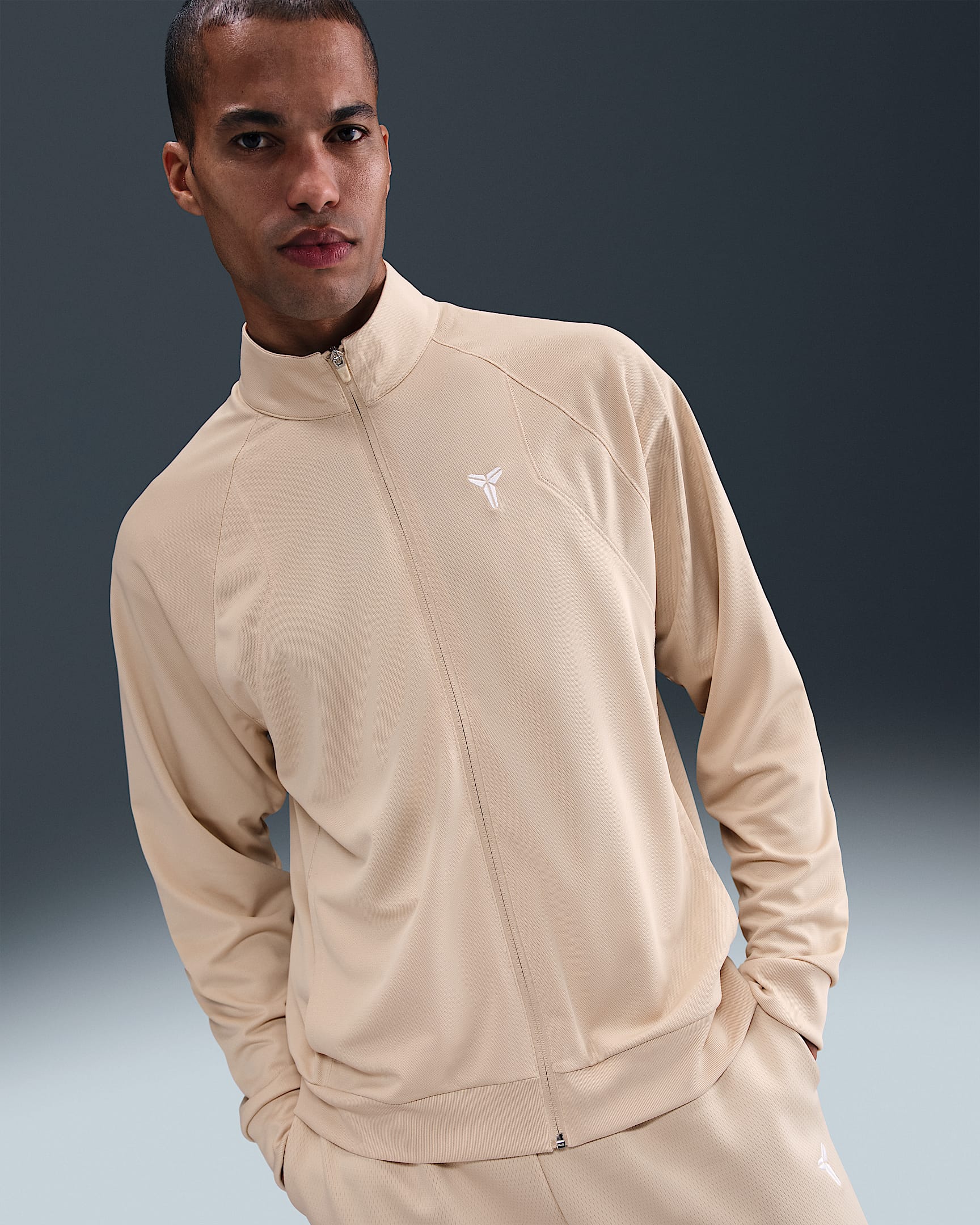 Kobe Dri-FIT Knit Jacket - Sanddrift/Sanddrift/White