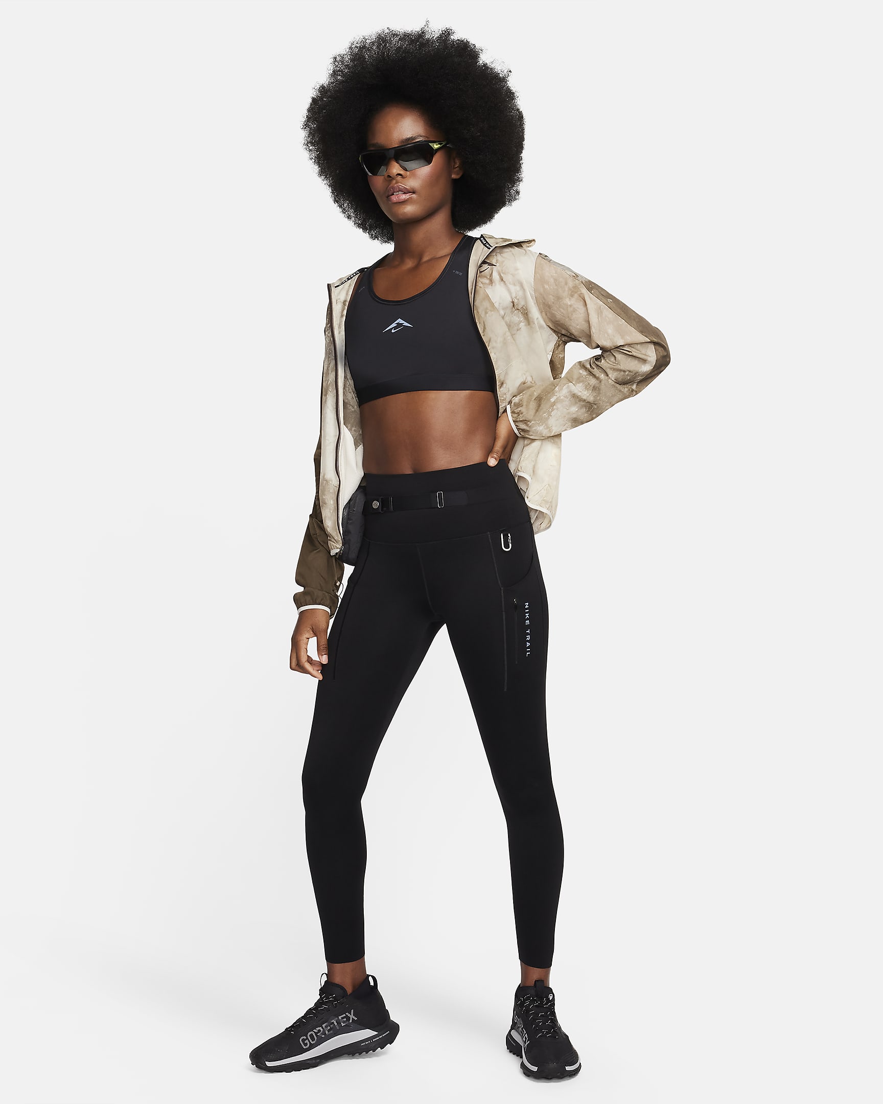 Nike Trail Women's Repel Running Jacket - Light Orewood Brown/Baroque Brown/Baroque Brown