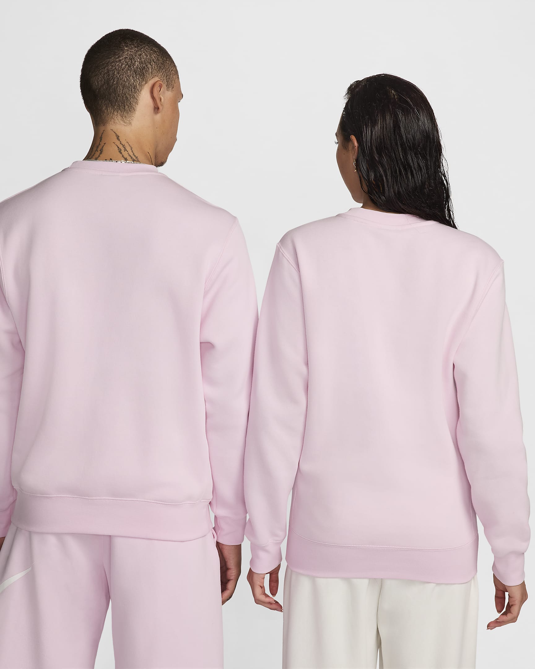 Nike Sportswear Club Fleece Men's Crew - Pink Foam/White