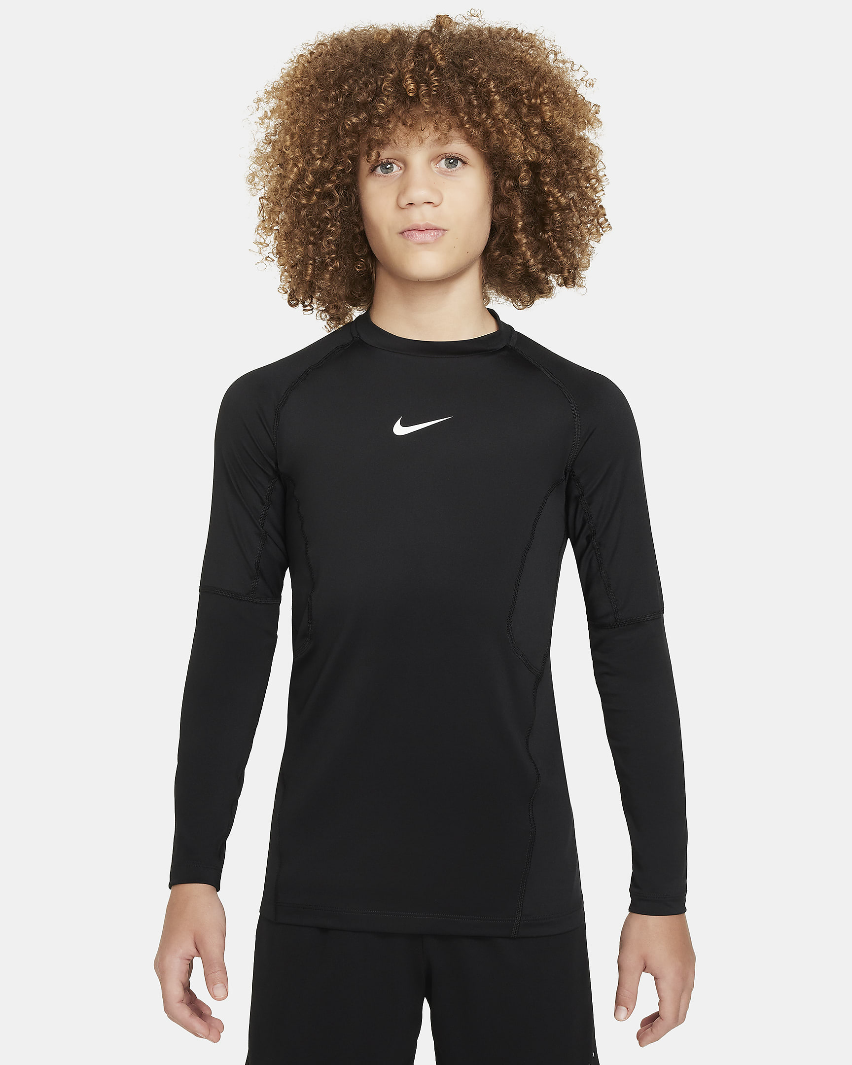 Nike Pro Older Kids' (Boys') Dri-FIT Long-Sleeve Top. Nike RO