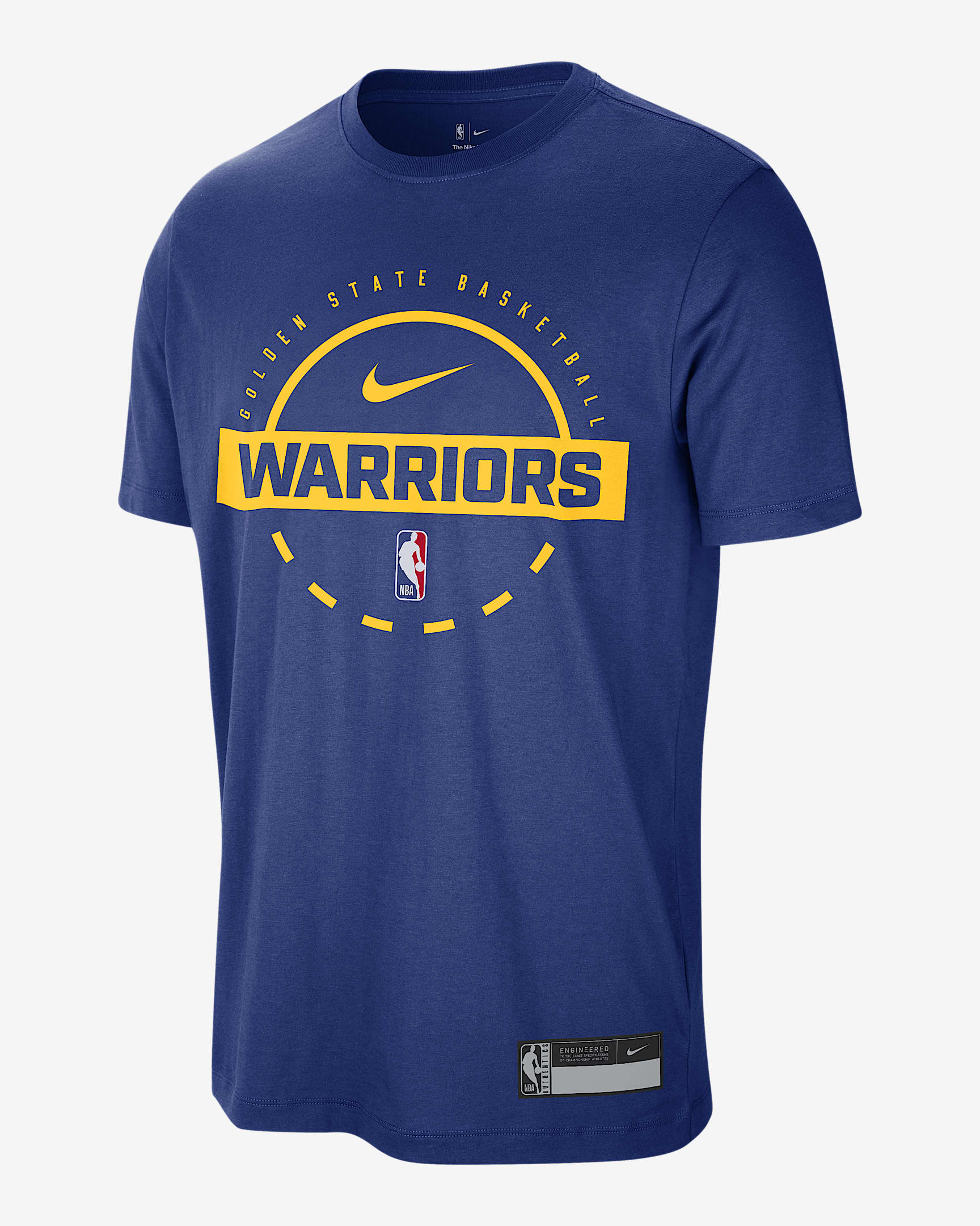 Golden State Warriors Authentics Men's Nike Dri-FIT NBA Practice T-Shirt - Rush Blue