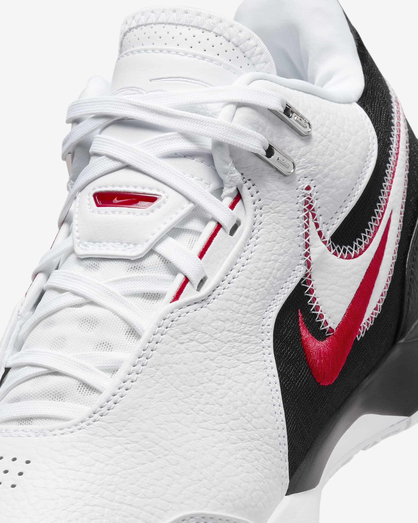 LeBron NXXT Gen AMPD EP Basketball Shoes - White/University Red/Metallic Silver/Black