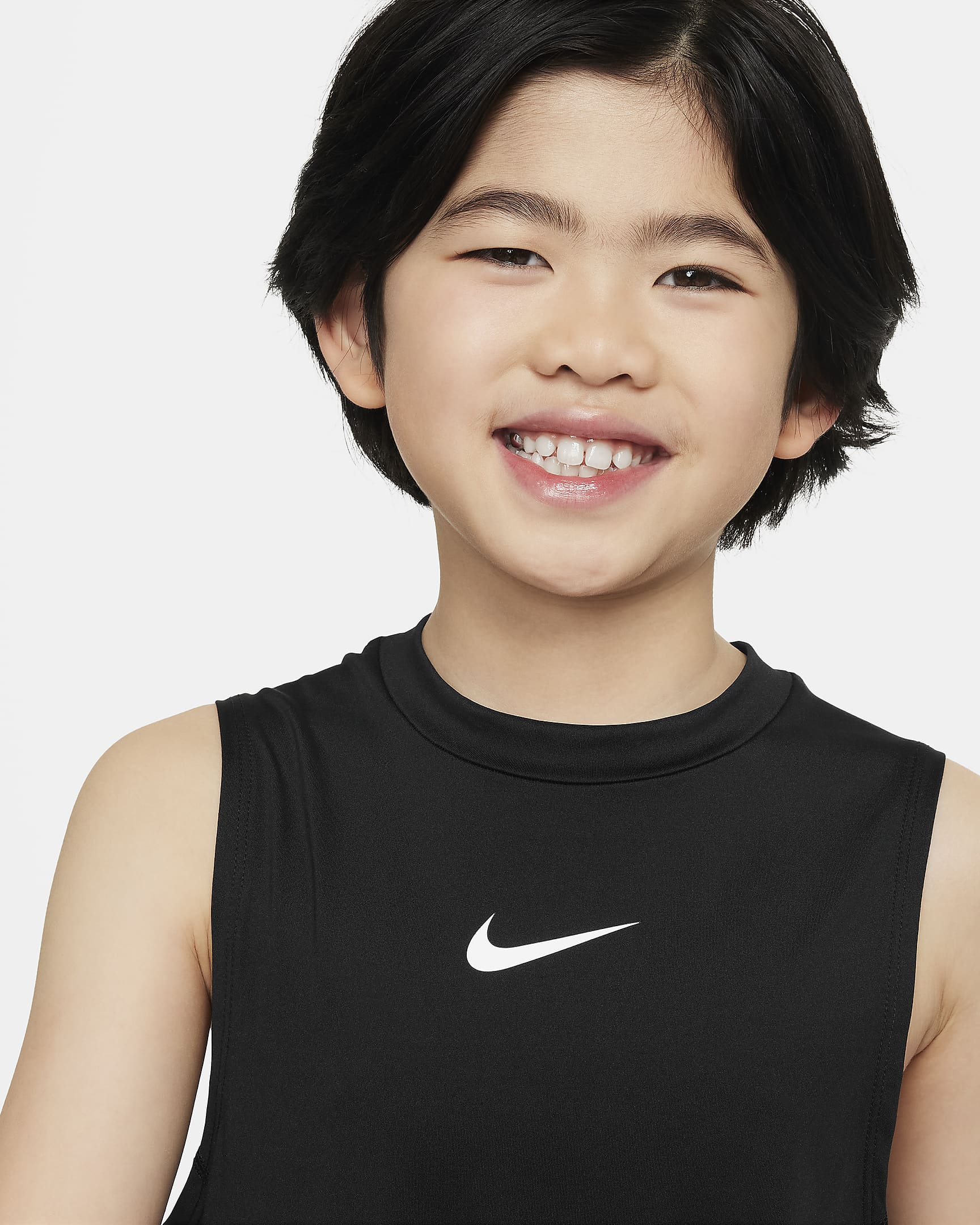 Nike Pro Older Kids' (Boys') Sleeveless Top - Black/White
