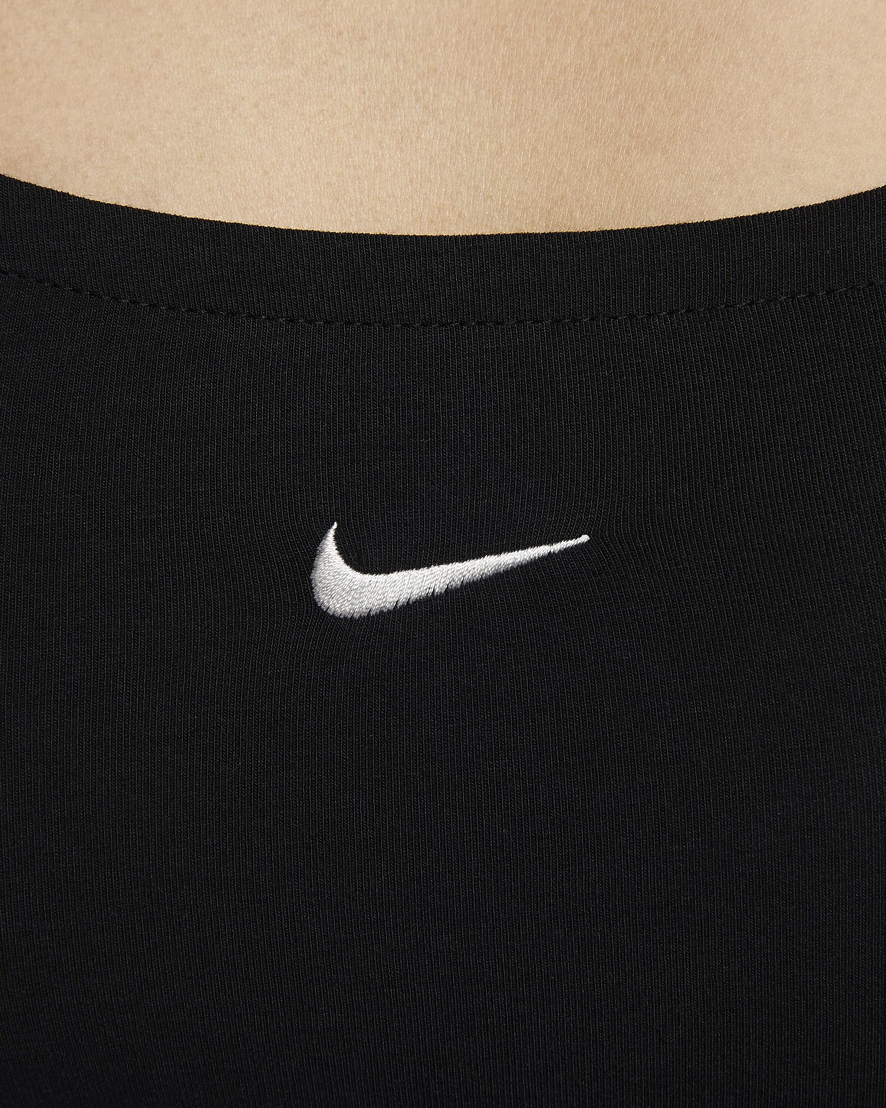 Nike Sportswear Chill Knit Women's Short-Sleeve Square-Neck Top - Black/Sail