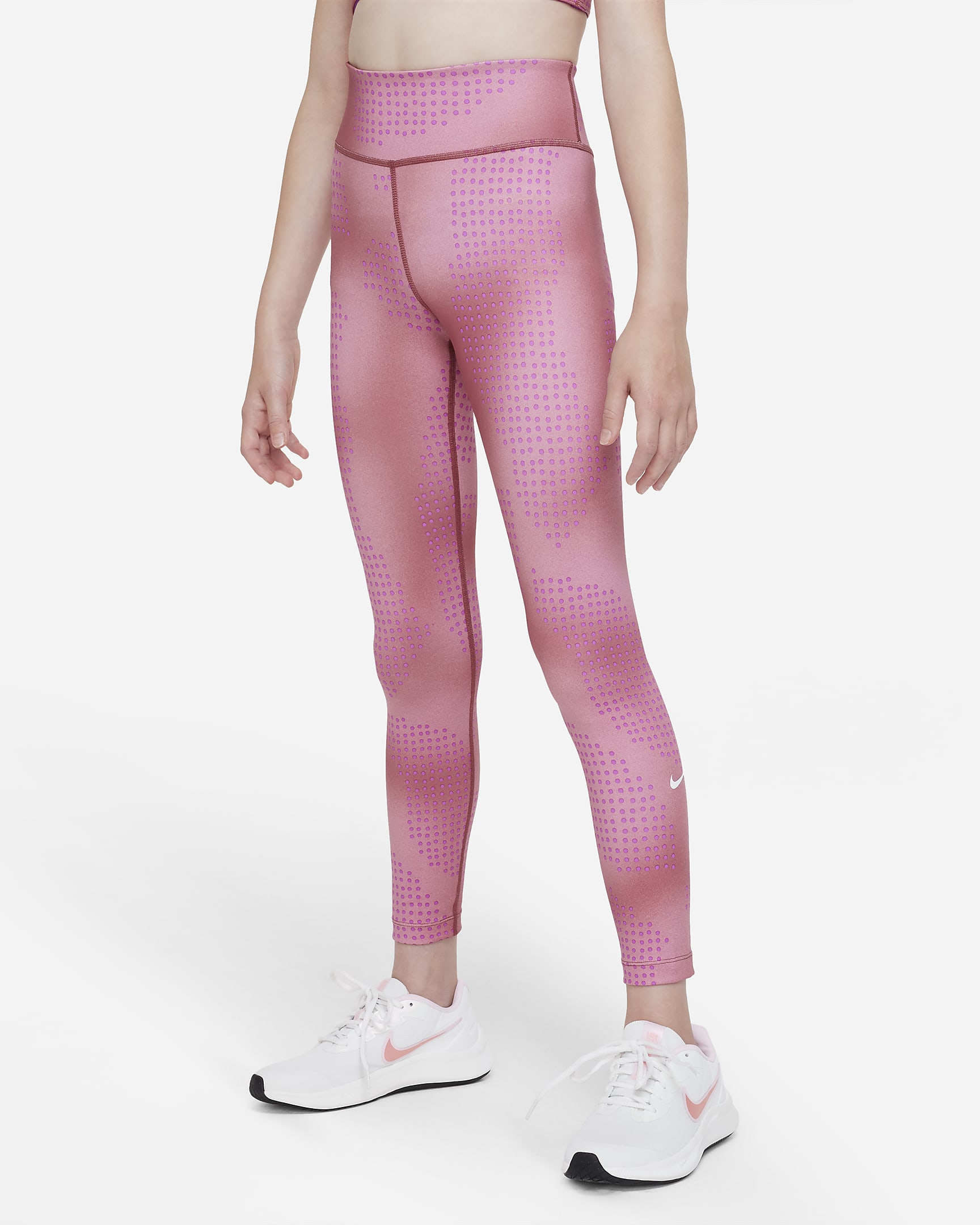 Nike Dri-FIT One Older Kids' (Girls') Leggings - Canyon Rust/White