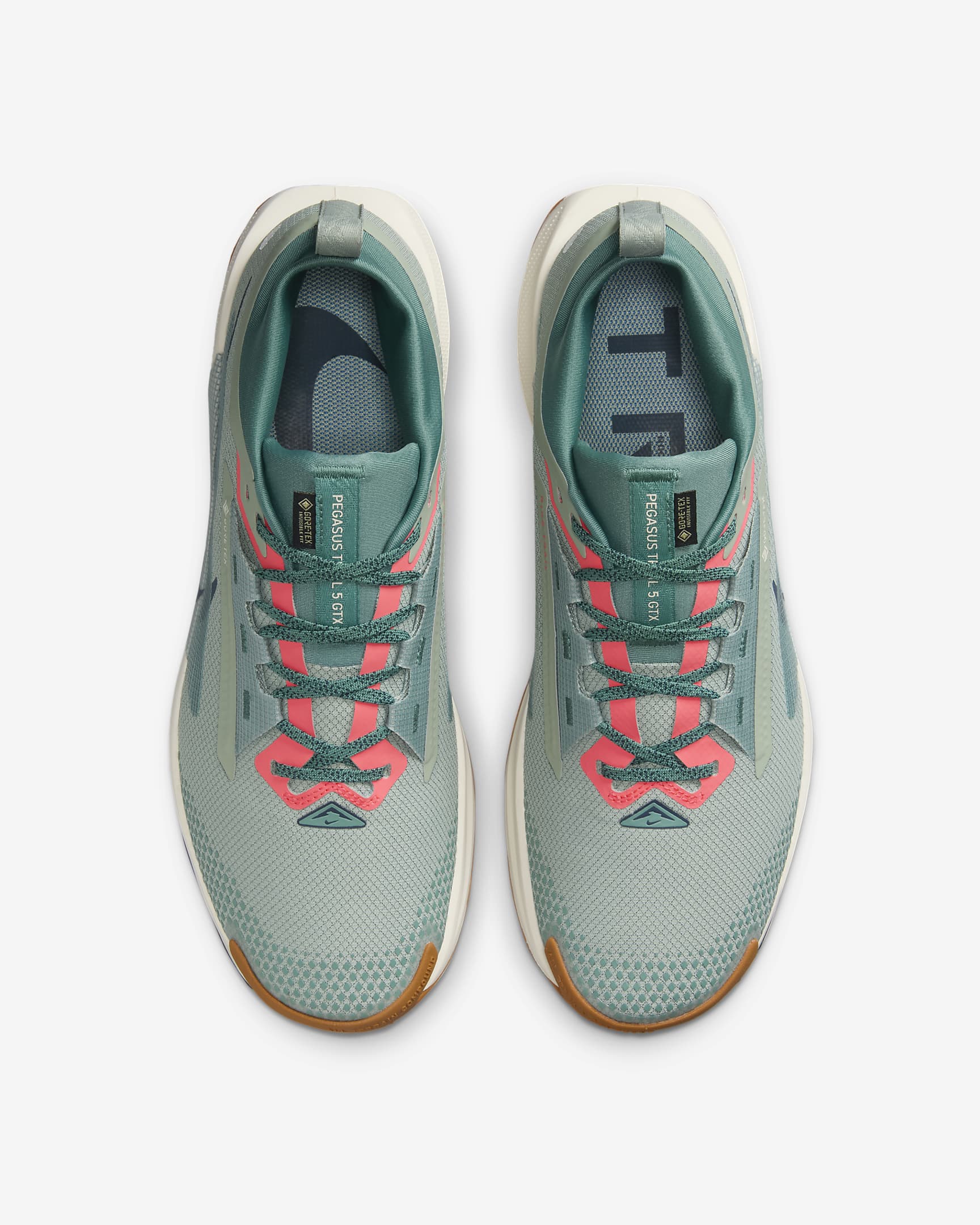 Nike Pegasus Trail 5 GORE-TEX Su Geçirmez Arazi Tipi Erkek Koşu Ayakkabısı - Jade Horizon/Bicoastal/Pale Ivory/Armory Navy