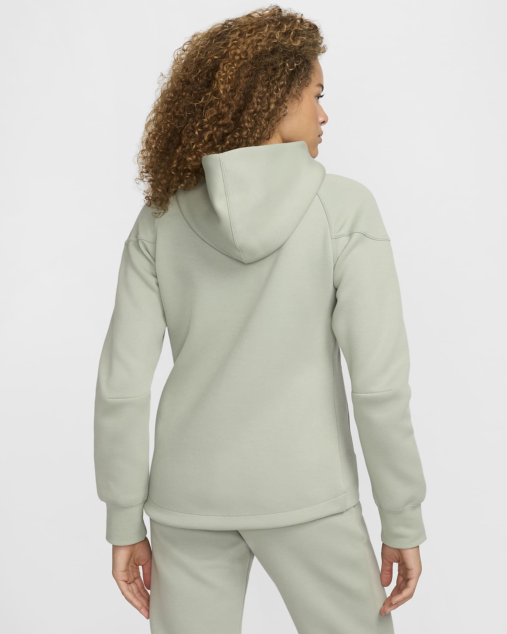 Nike Sportswear Tech Fleece Windrunner–hættetrøje med lynlås til kvinder - Jade Horizon/sort