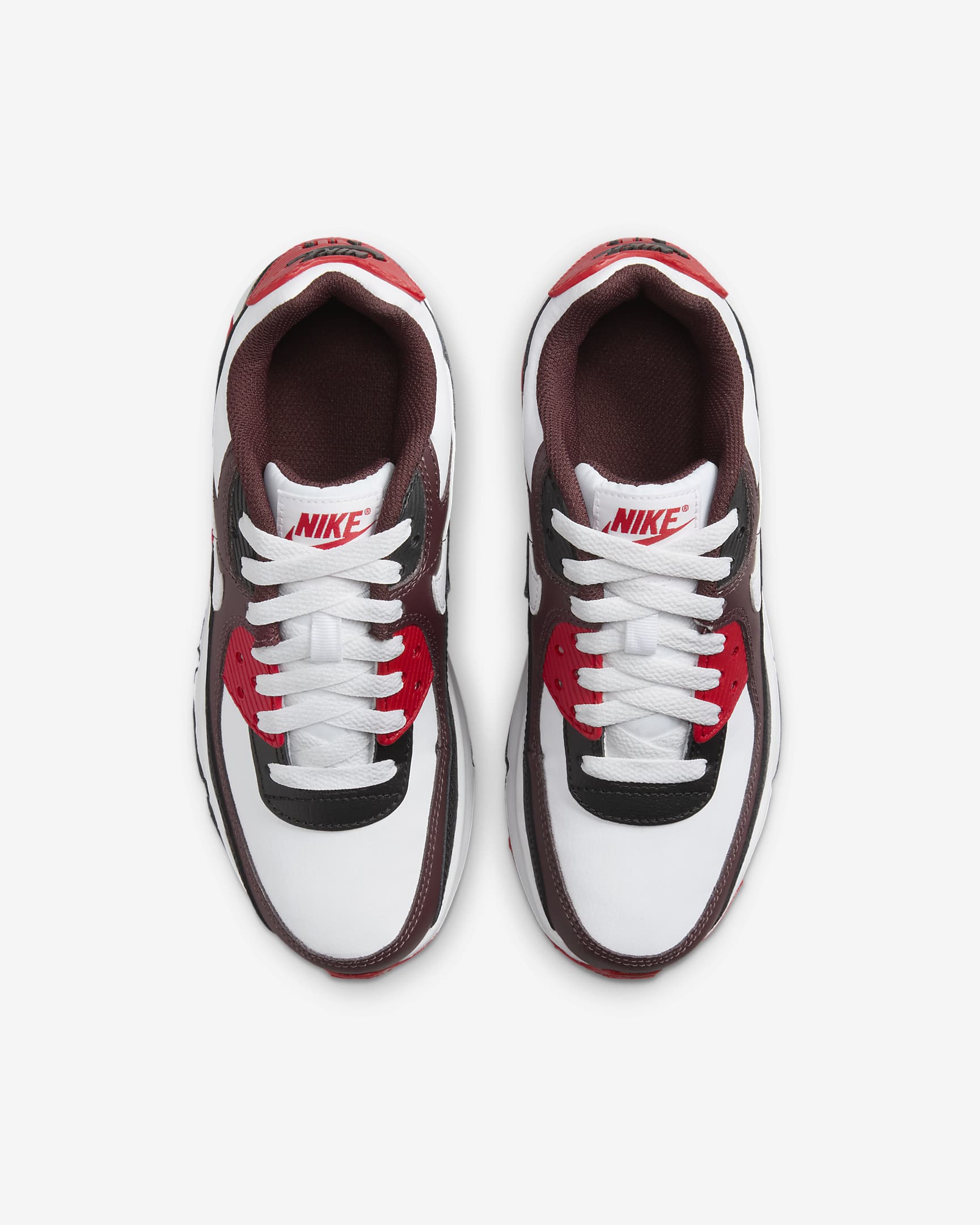 Nike Air Max 90 Big Kids' Shoes - Burgundy Crush/Black/University Red/White