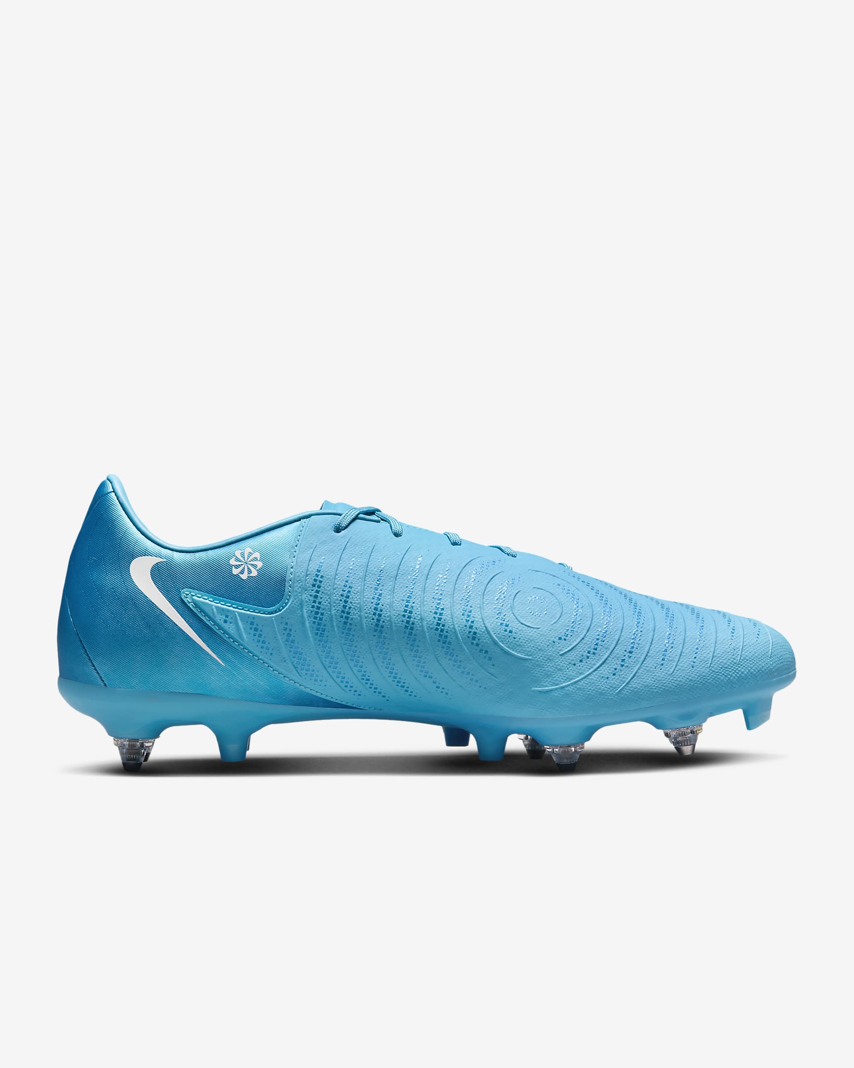 Chaussure de foot à crampons basse pour terrains gras Nike Phantom GX 2 Academy - Blue Fury/Blanc