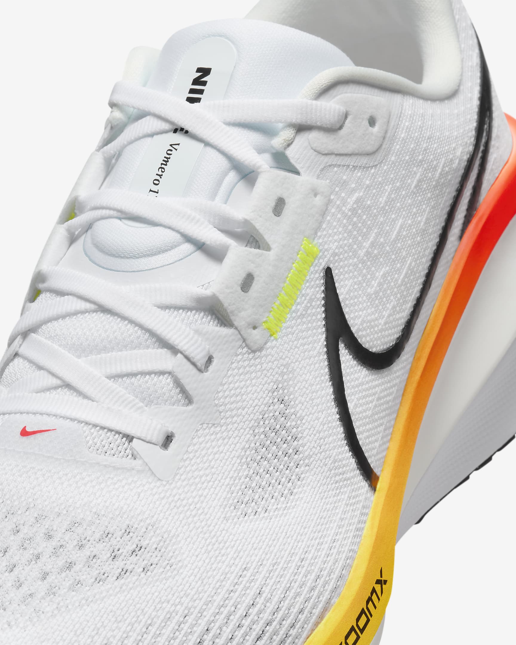 Nike Vomero 17 Men's Road Running Shoes - White/Bright Crimson/Volt/Black