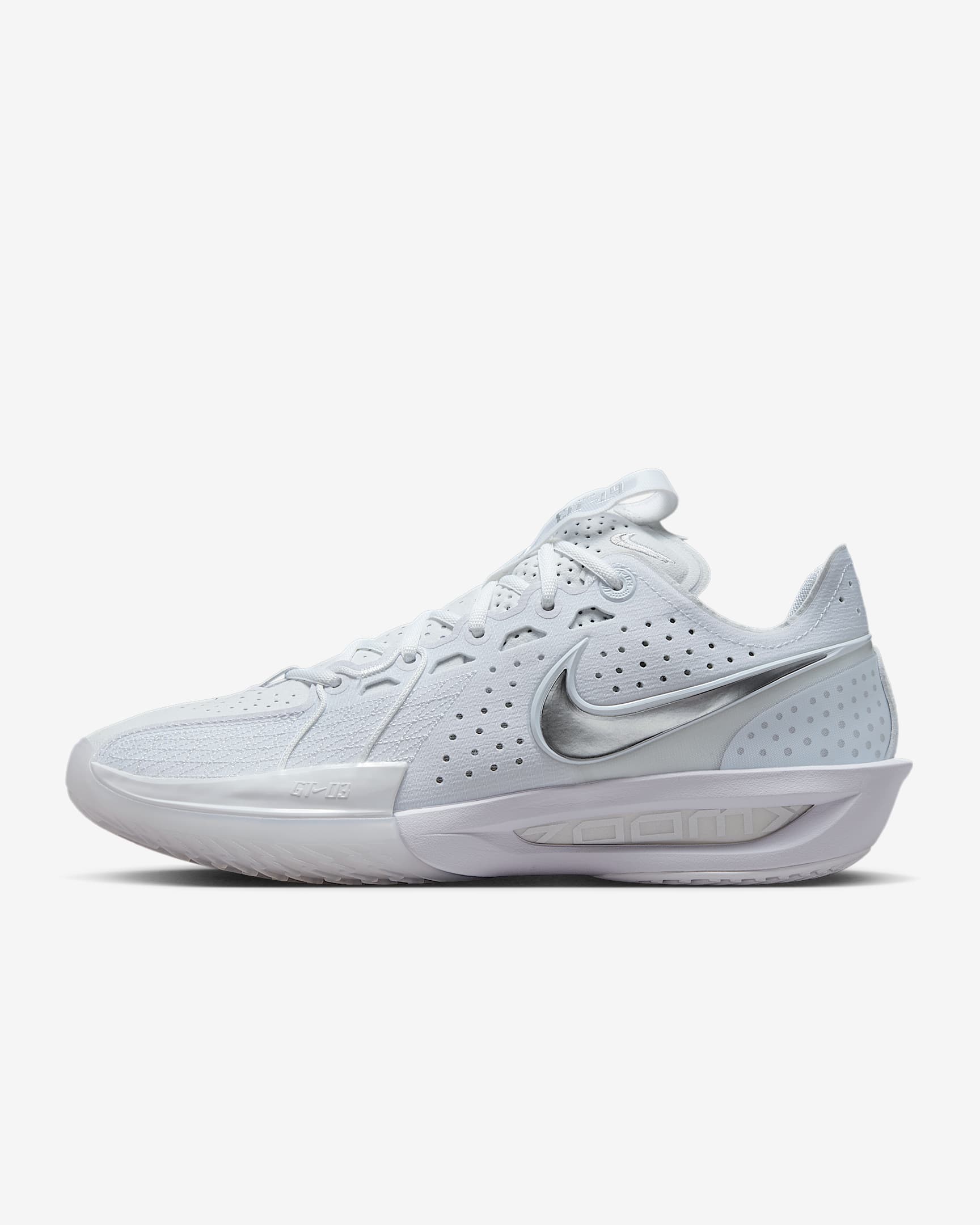 Nike G.T. Cut 3 Basketball Shoes - White/Green Strike/Metallic Silver