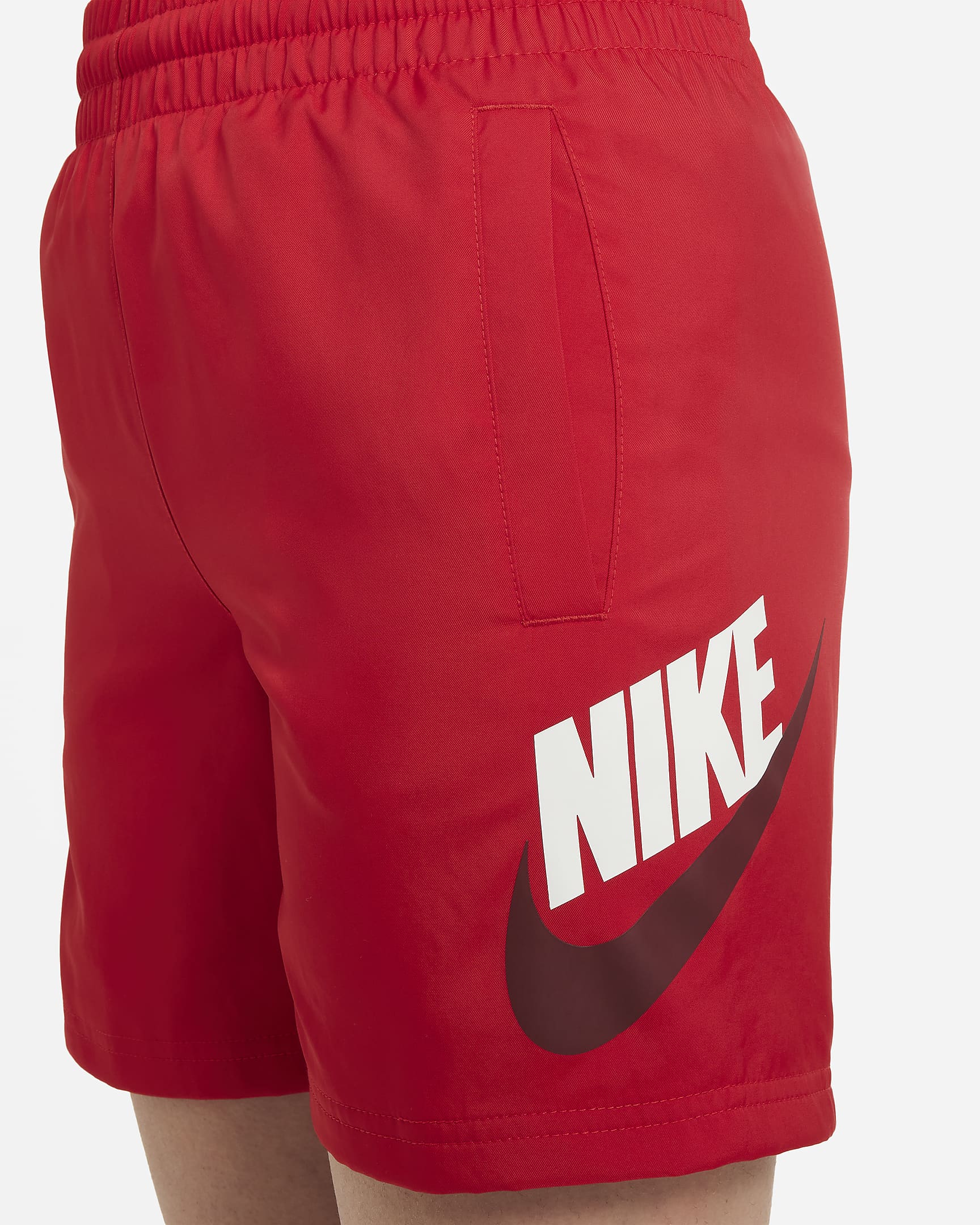 Spodenki z tkaniny dla dużych dzieci Nike Sportswear - University Red